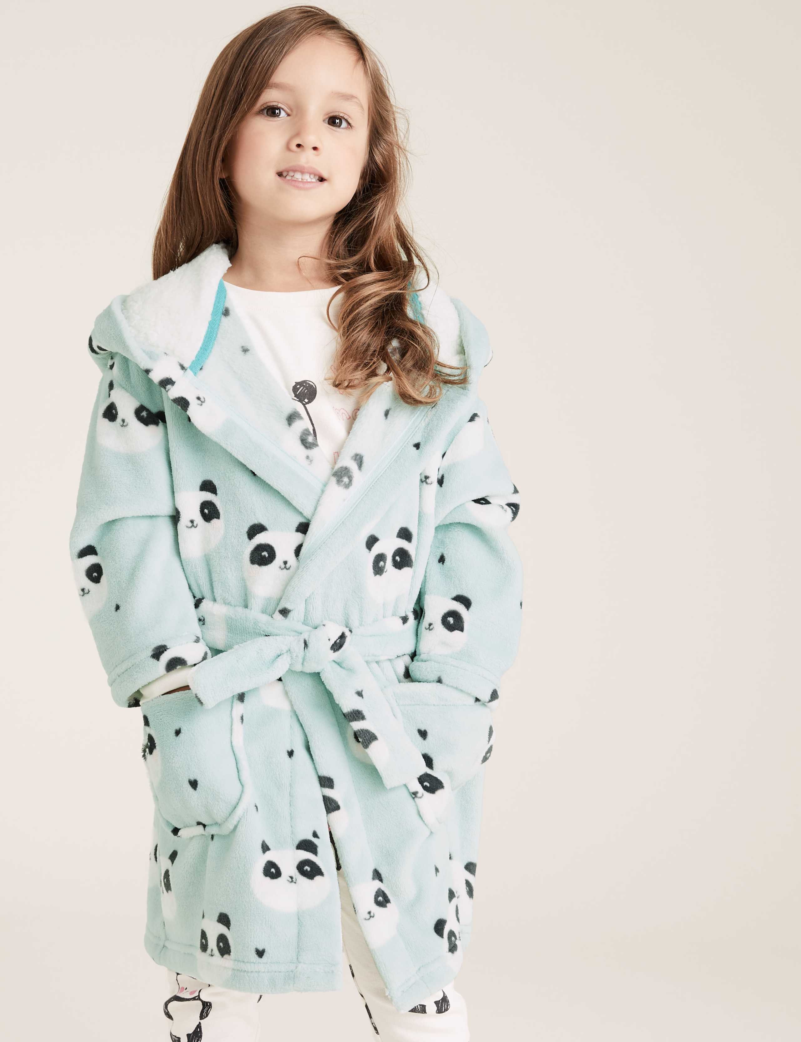 Fleece Panda Print Dressing Gown (1-7 Yrs) 2 of 3