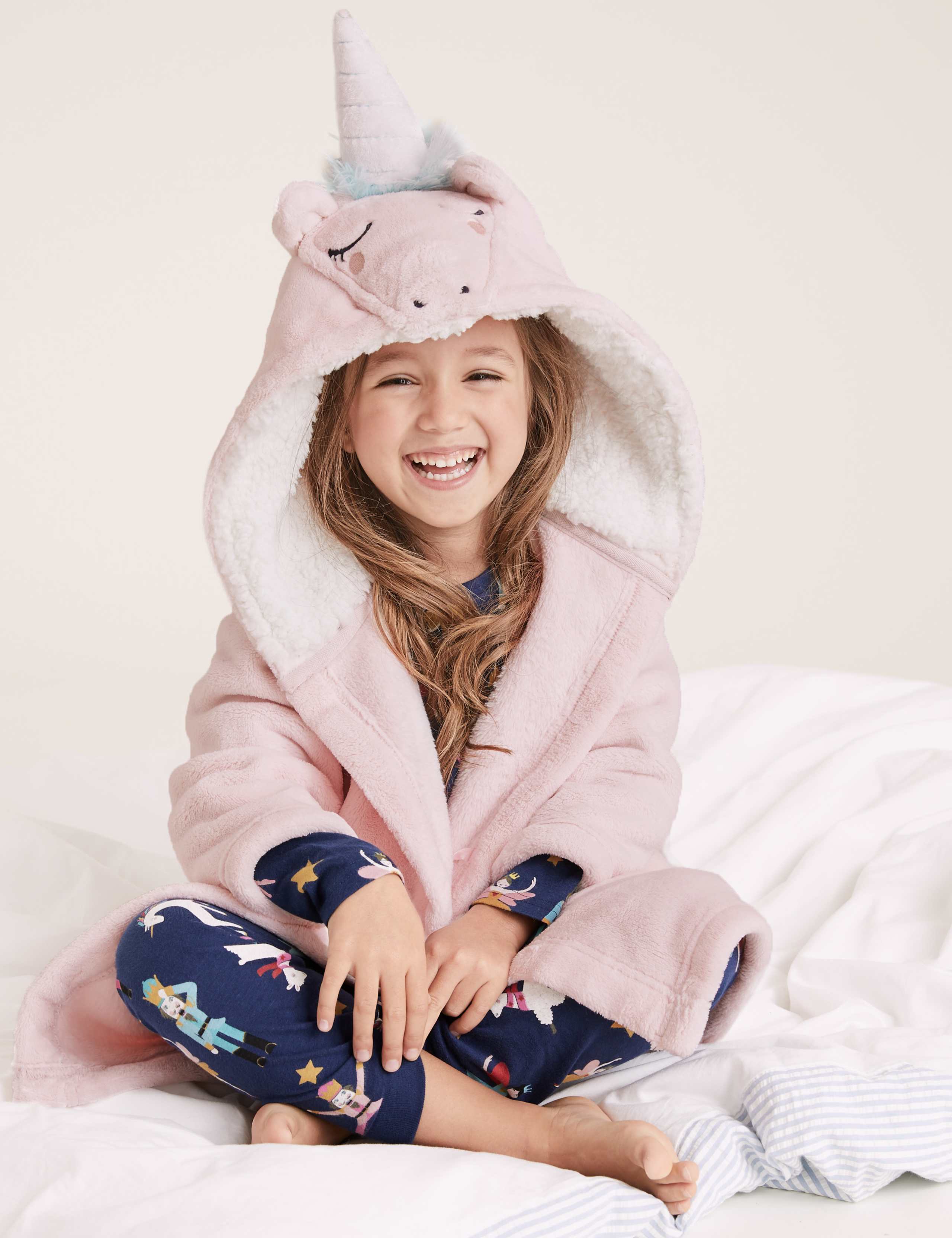 Fleece Unicorn Dressing Gown (1-7 Yrs) 1 of 3