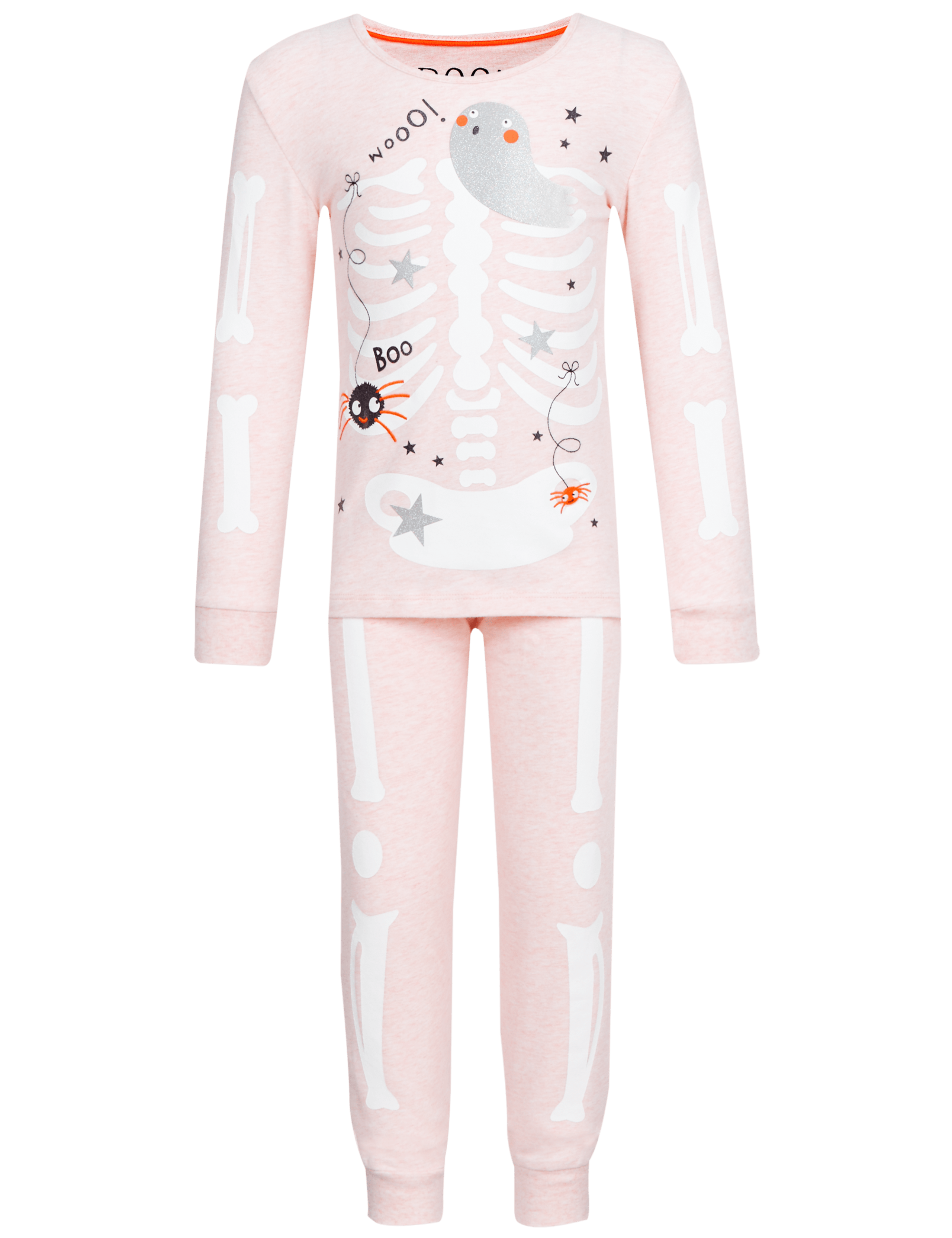 Cotton Rich Skinny Fit Skeleton Print Pyjamas (1-8 Years) 5 of 6