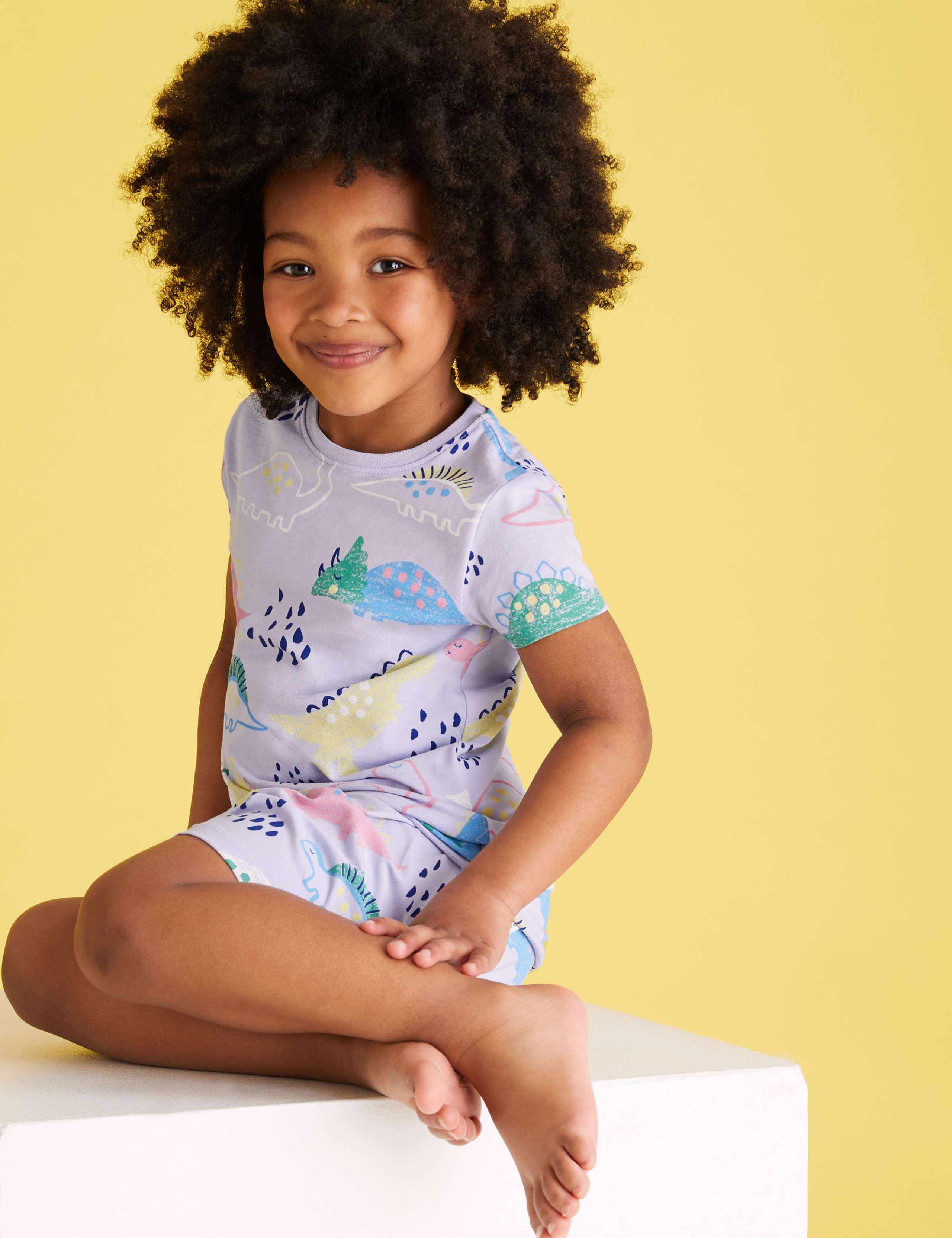 Cotton Dinosaur Short Pyjama Set (1-7 Yrs) 1 of 5