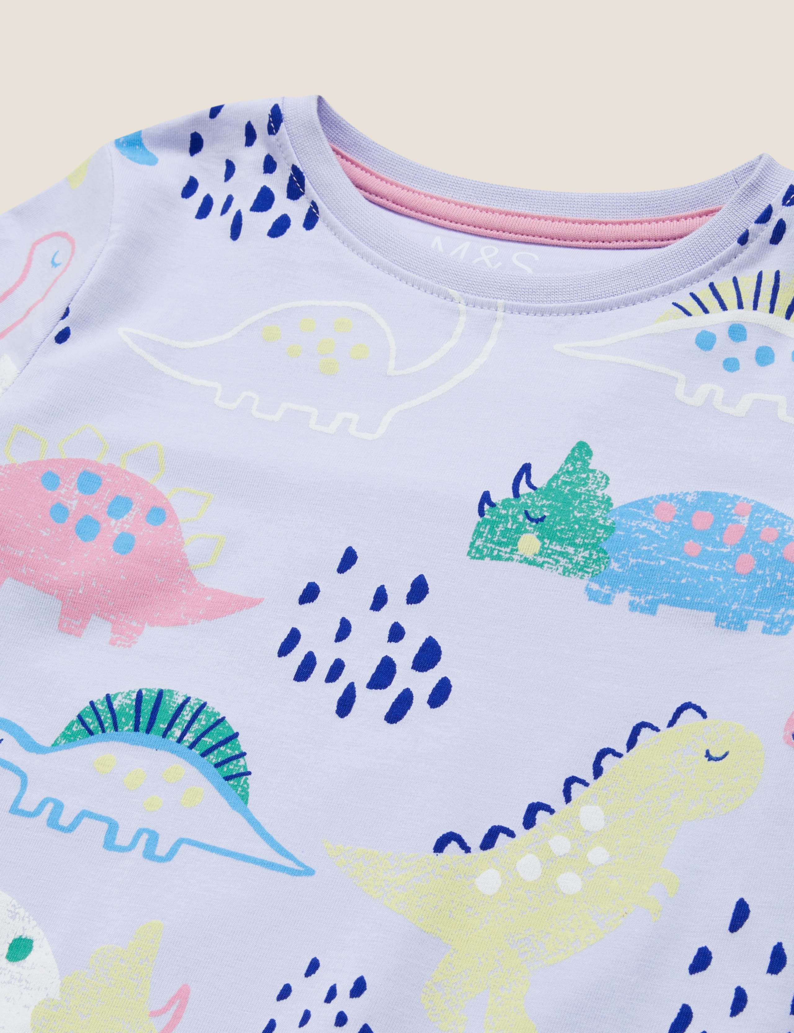 Cotton Dinosaur Short Pyjama Set (1-7 Yrs) 5 of 5
