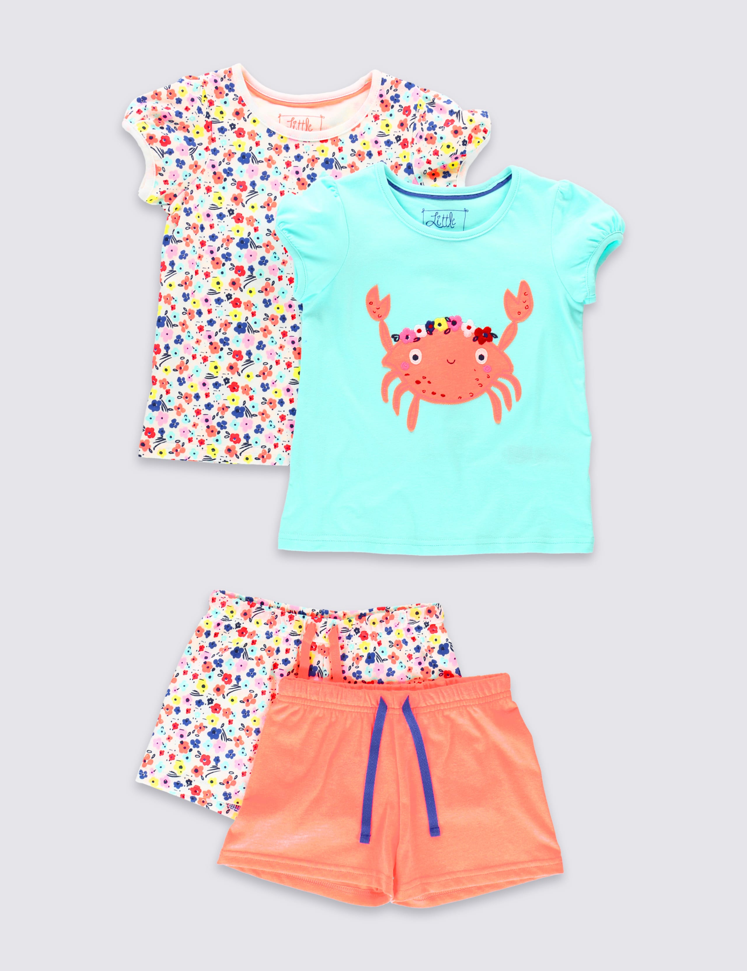 2 Pack Assorted Stay Soft Short Pyjamas (1-8 Years) 1 of 8