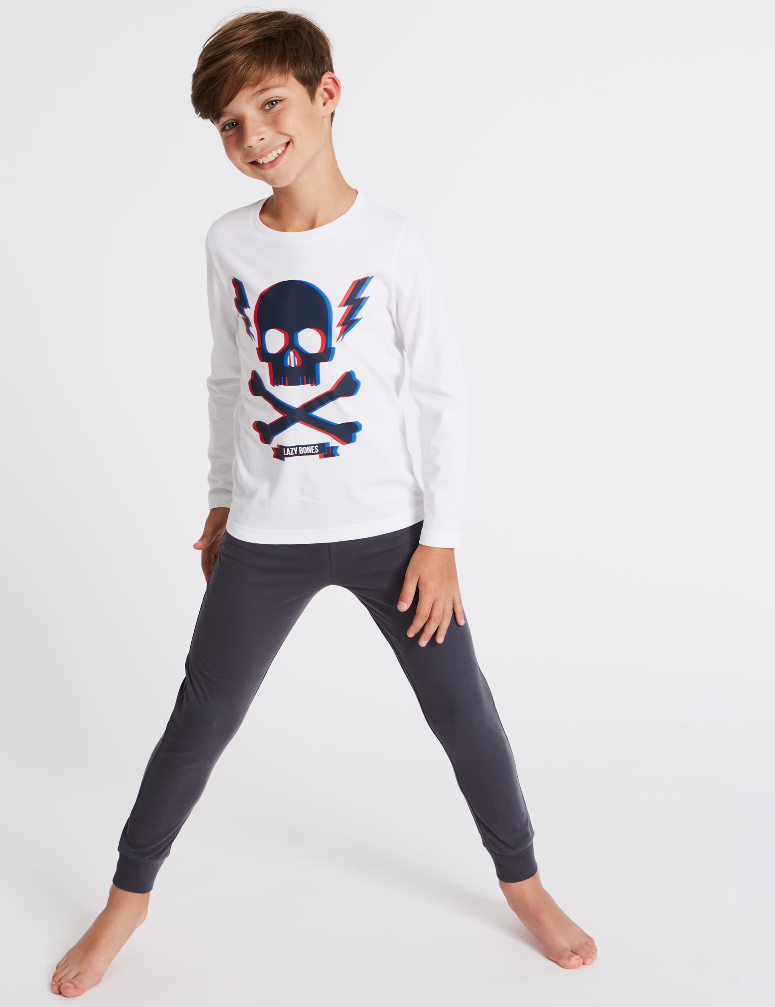 3 Pack Printed Pyjamas (3-16 Years) 2 of 5