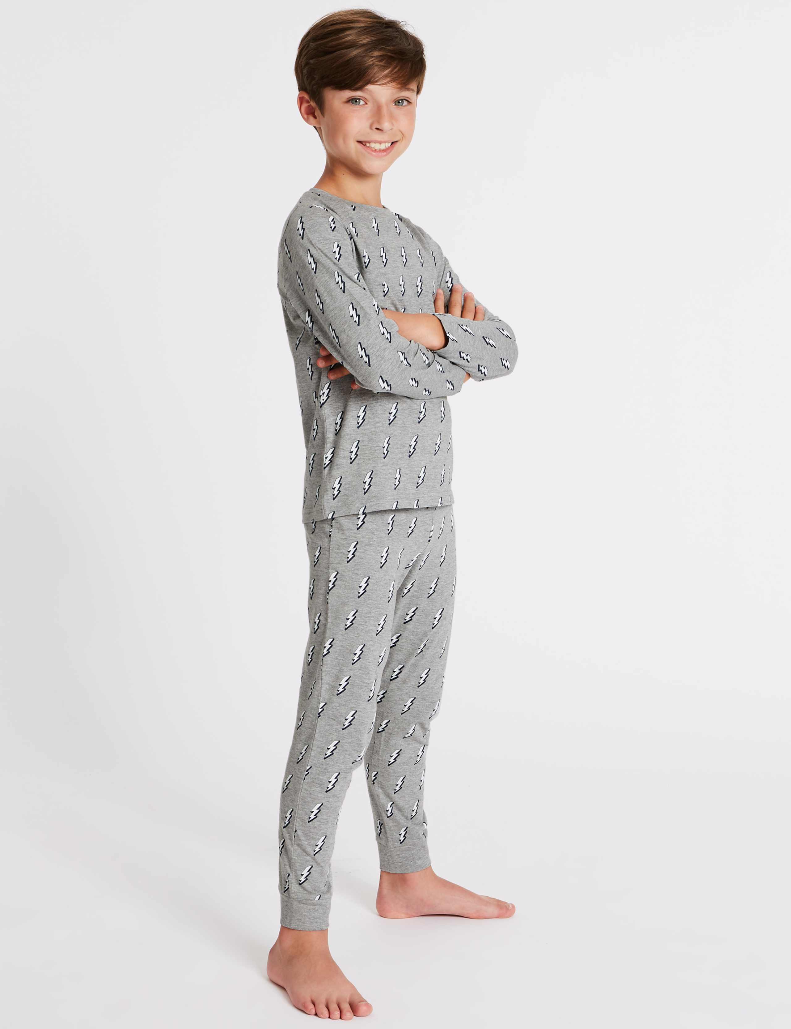 3 Pack Printed Pyjamas (3-16 Years) 3 of 5