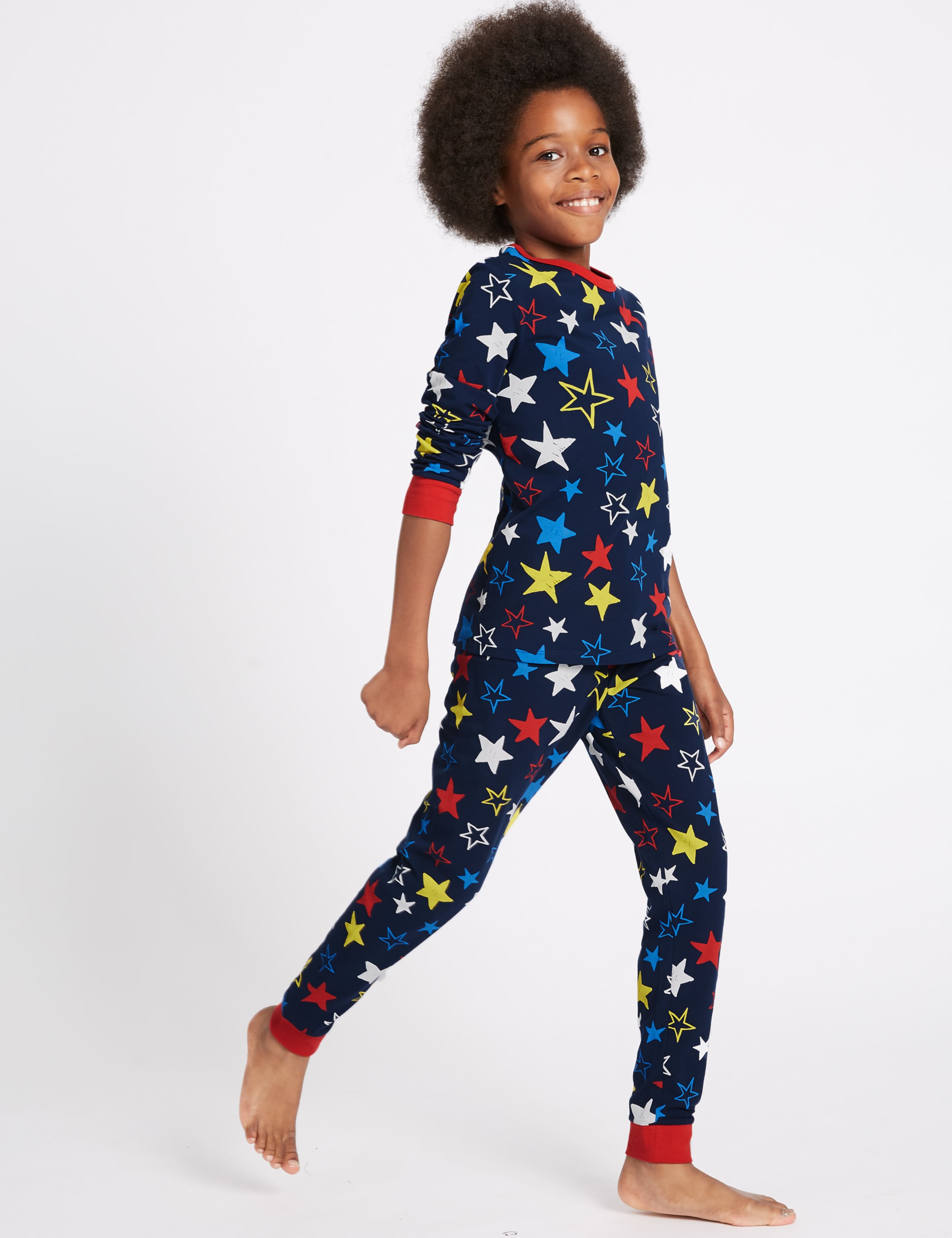 2 Piece Cotton Rich Printed Pyjamas (1-16 Years) 1 of 6