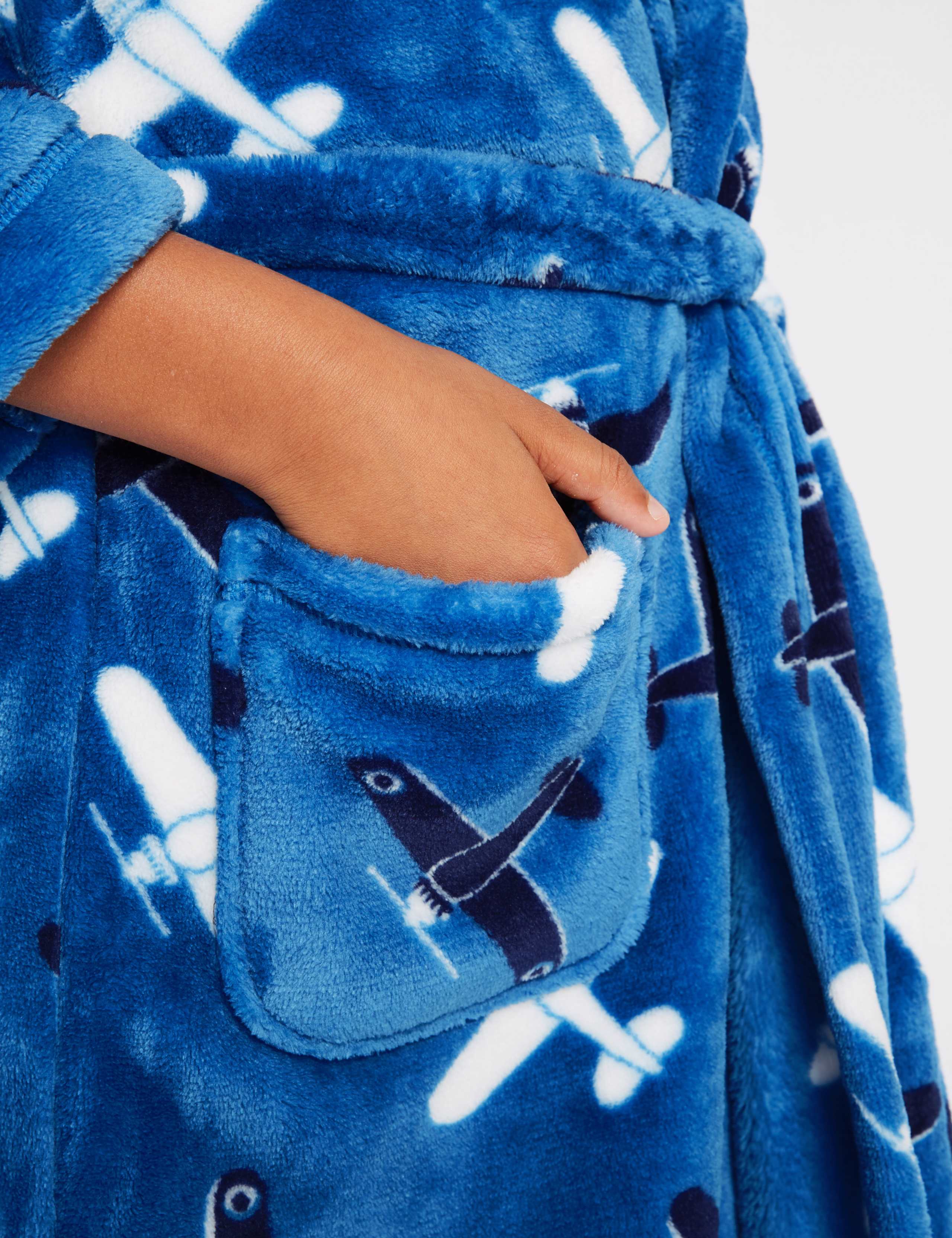 Hooded Dressing Gown with Belt (1-16 Years) 4 of 6
