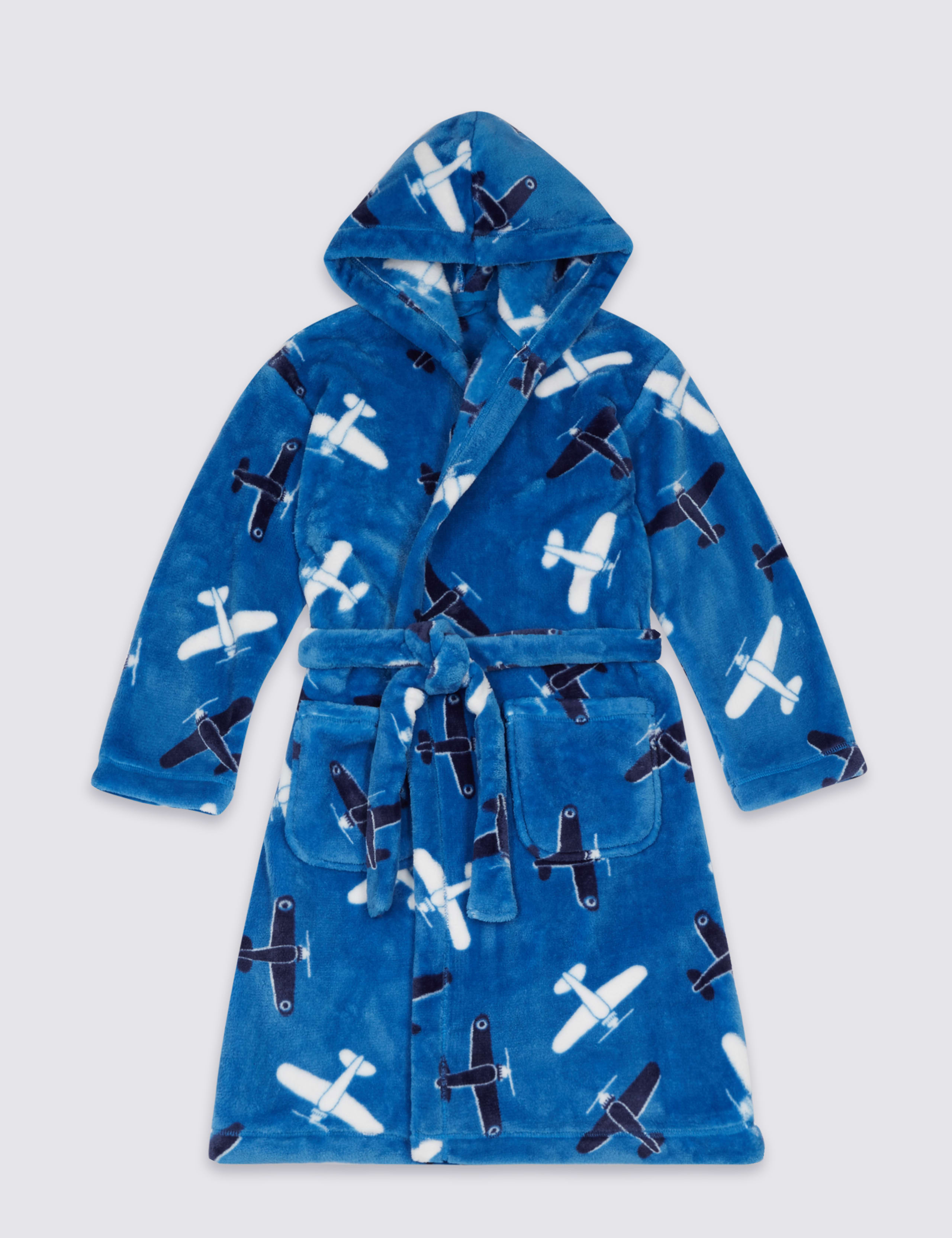 Hooded Dressing Gown with Belt (1-16 Years) 2 of 6