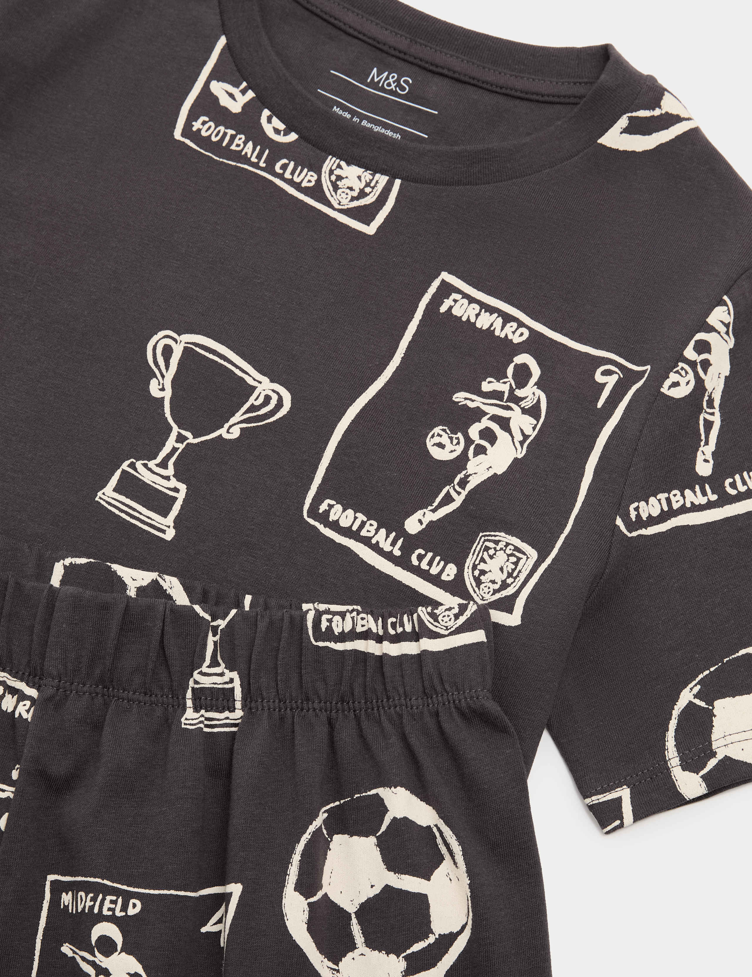 Pure Cotton Football Print Short Pyjamas (1-16 Yrs) 2 of 2