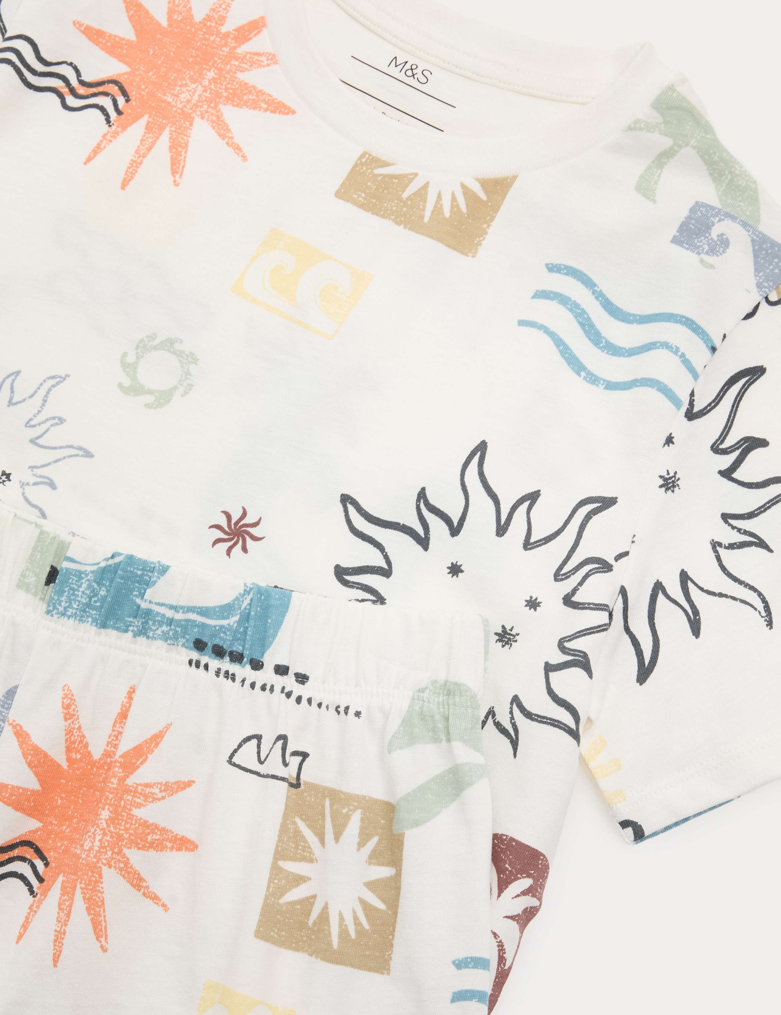 Kids' Pure Cotton Printed Short Pyjamas (1-10 Yrs) 2 of 2