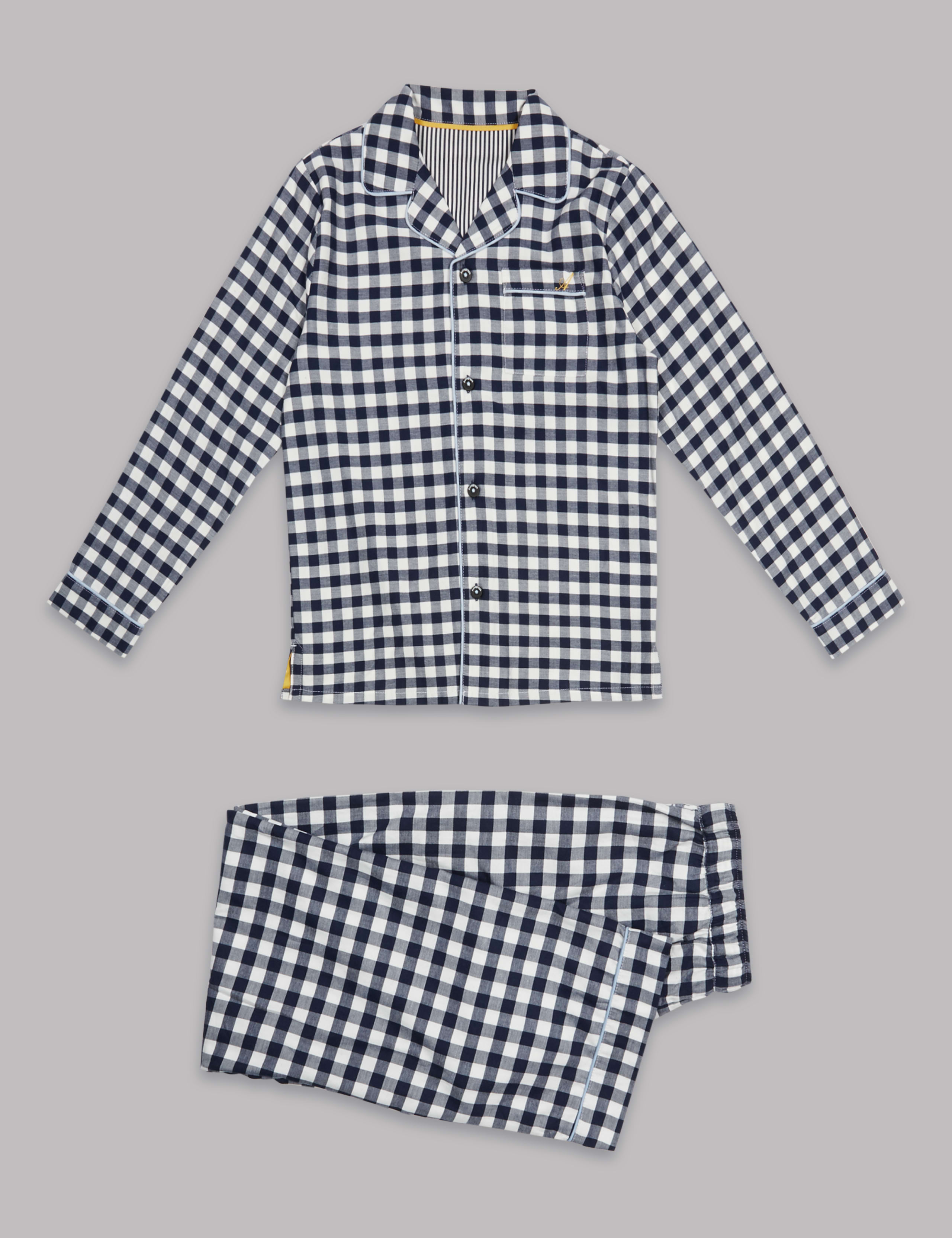 Pure Cotton Checked Pyjamas (1-16 Years) 2 of 6