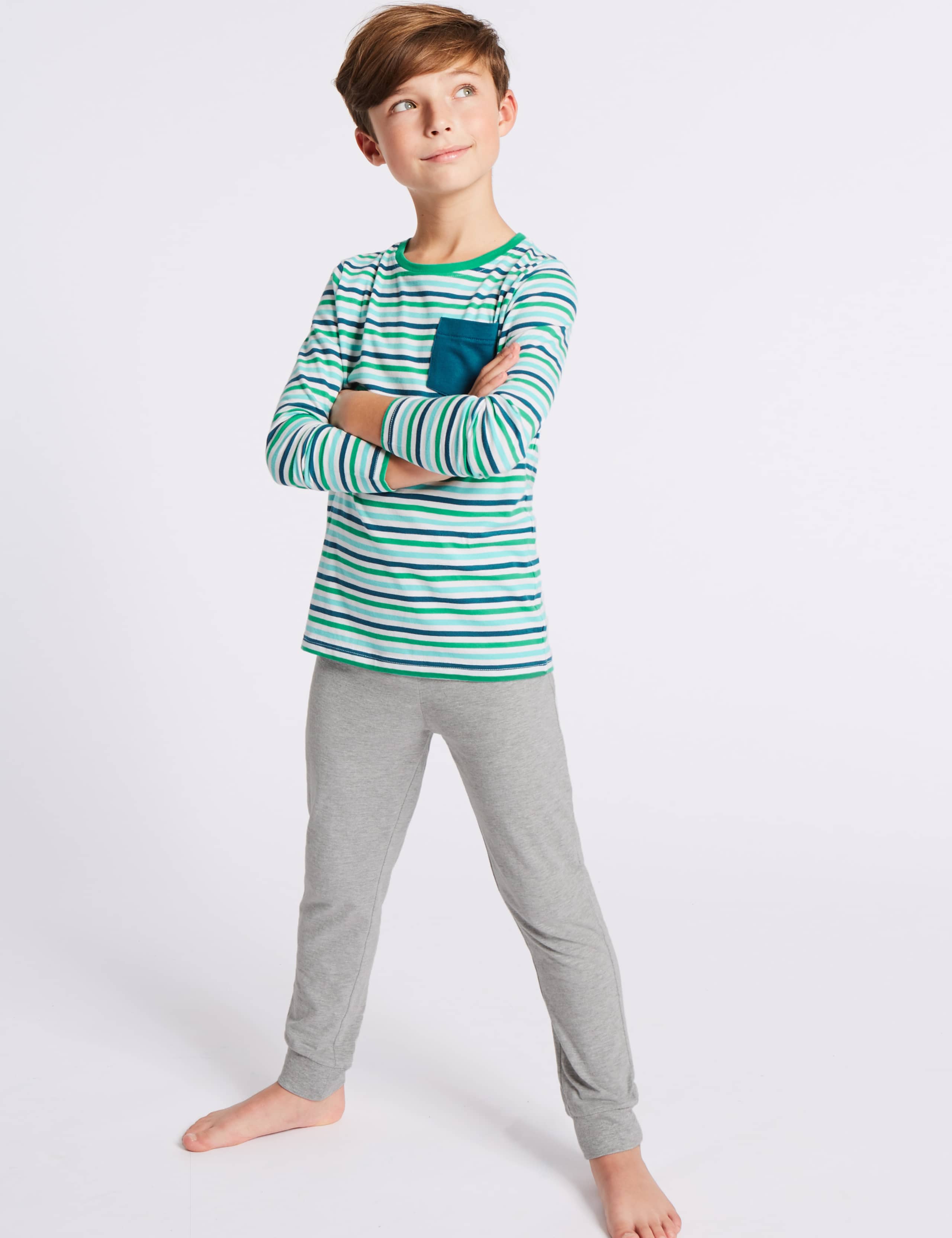 3 Pack Cotton Pyjamas (3-16 Years) 3 of 8