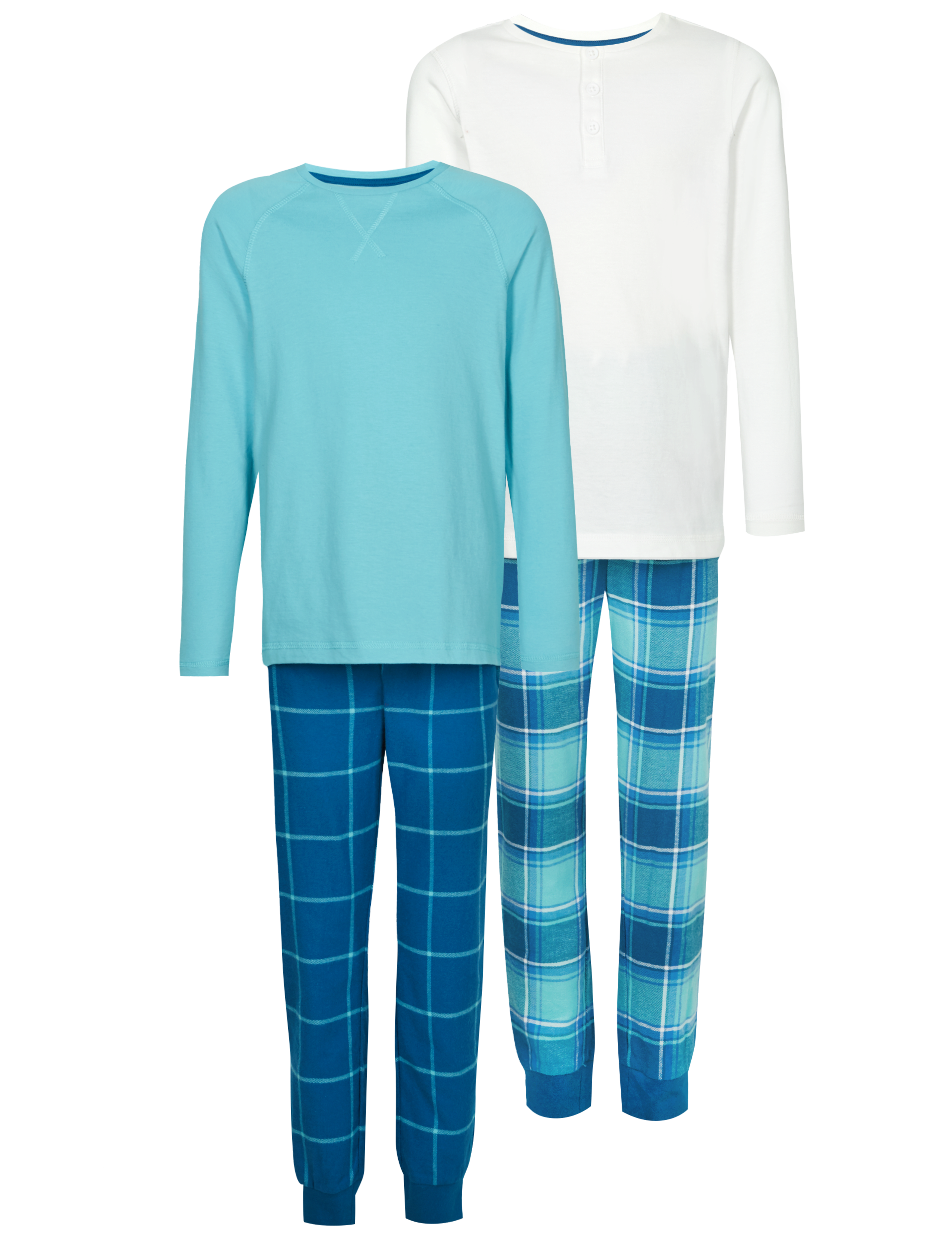 2 Pack Pure Cotton Checked Pyjamas (3-16 Years) 7 of 8