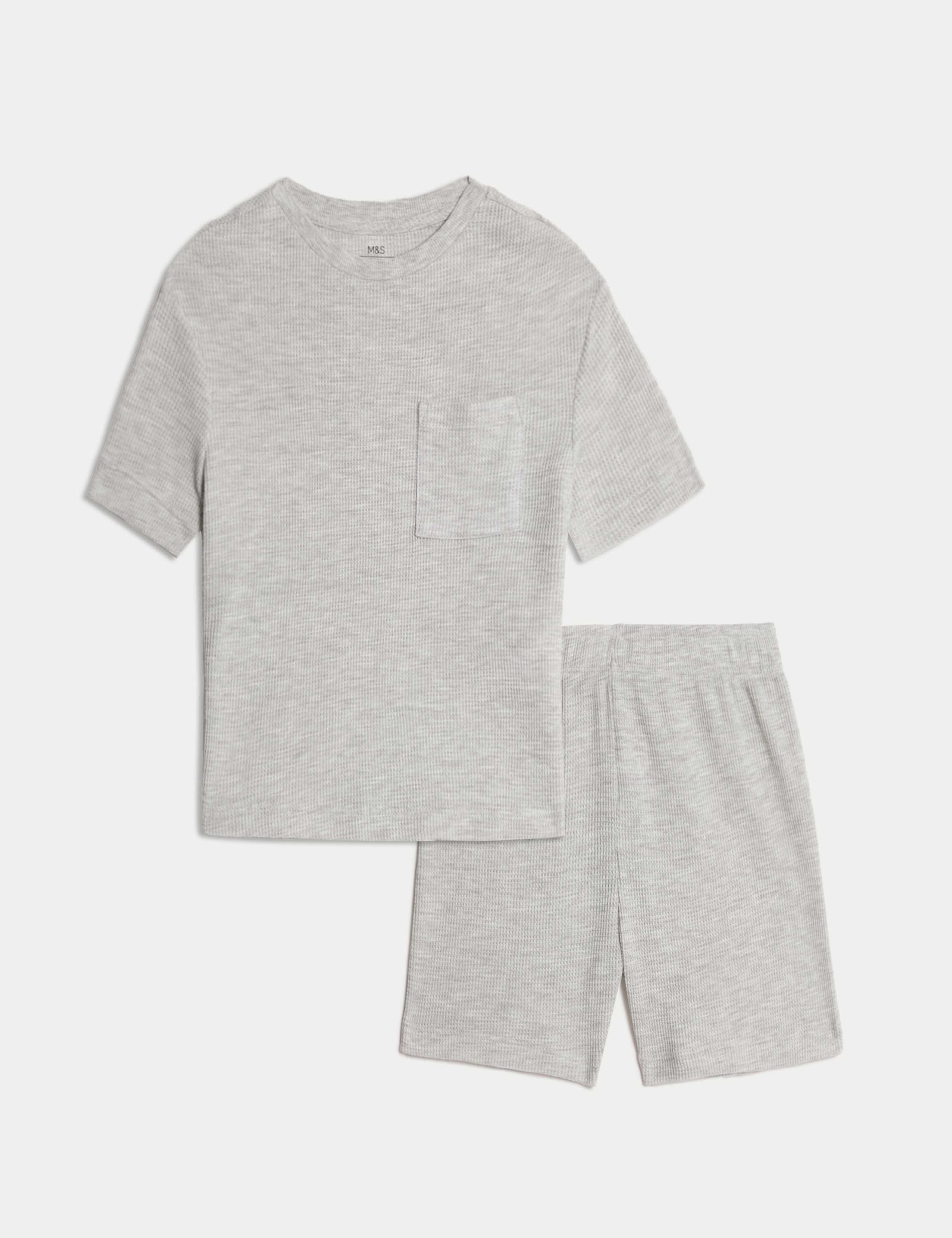 Cotton Blend Waffle Pyjamas (12 Mths-16 Yrs) 1 of 2