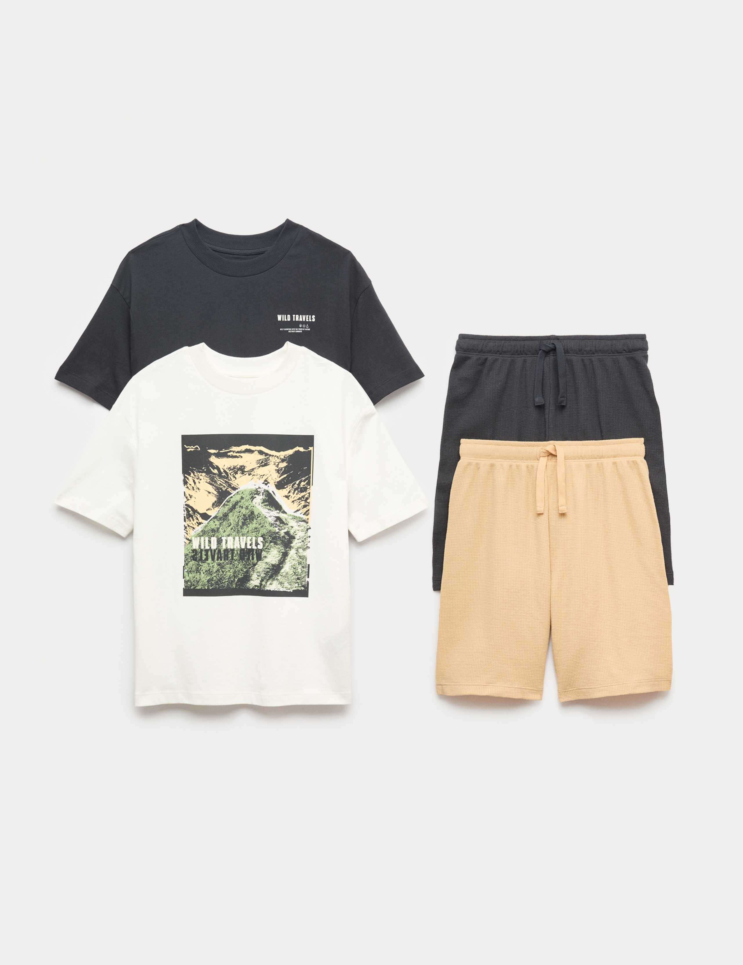 2 Pack Pure Cotton Pyjamas (6-16 Yrs) 1 of 1