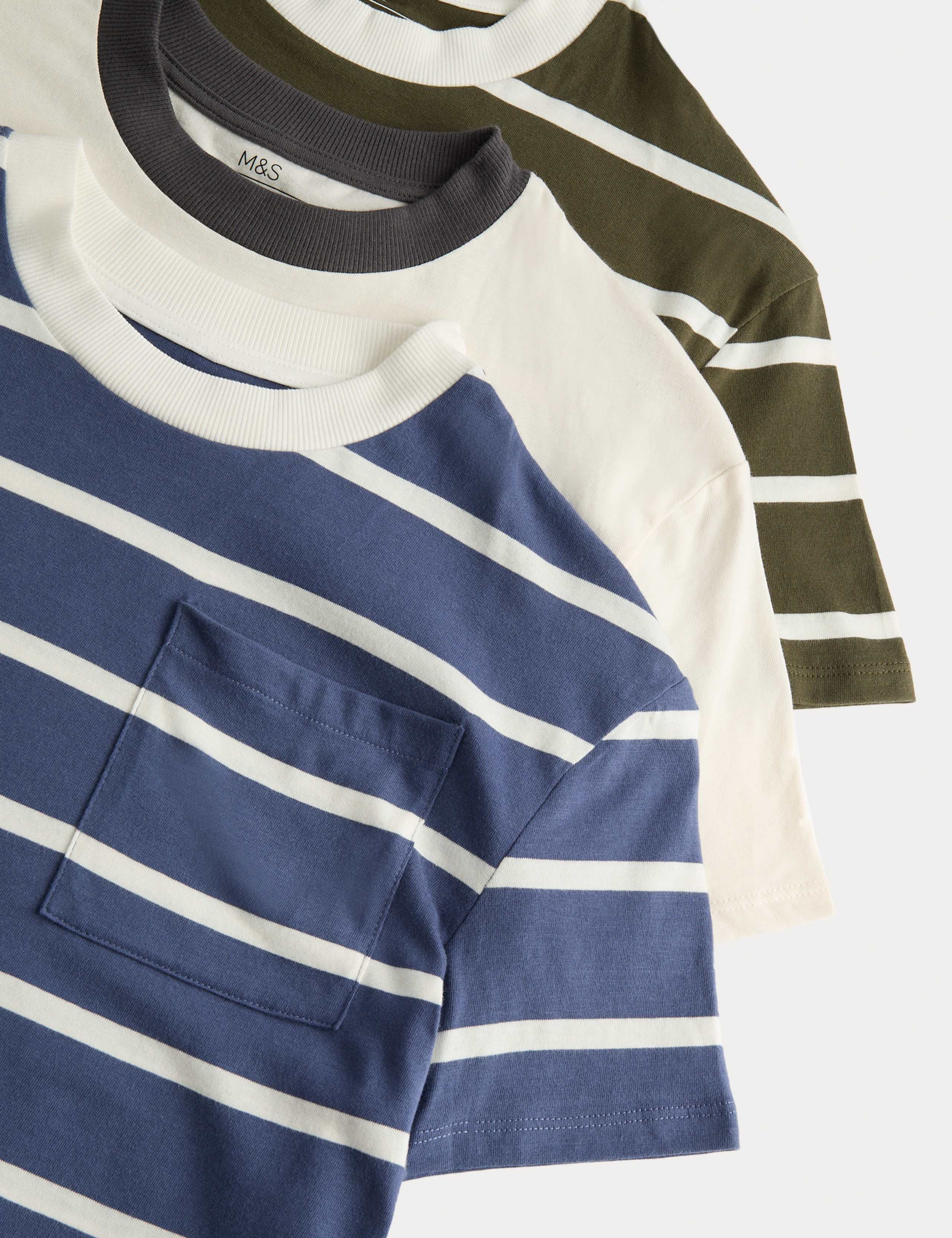 3 Pack Stripe Waffle Shorties Pyjama Sets (3-16 Years) 2 of 2