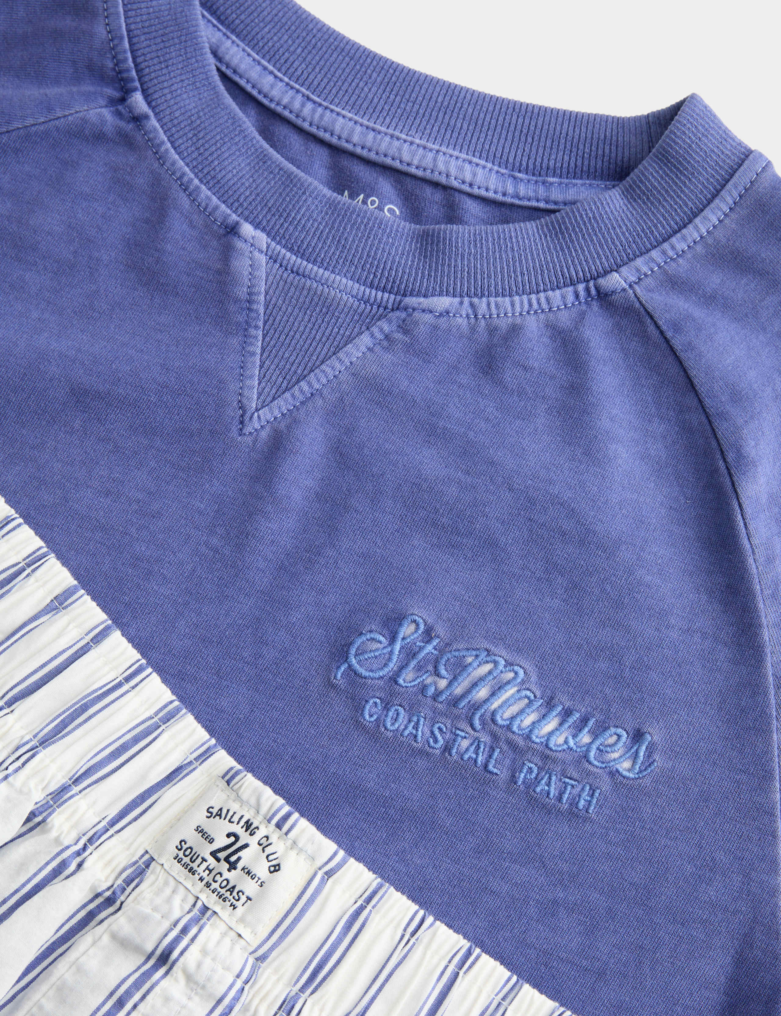 Kids' Graphic Striped Short Pyjamas (6-16 Yrs) 3 of 3