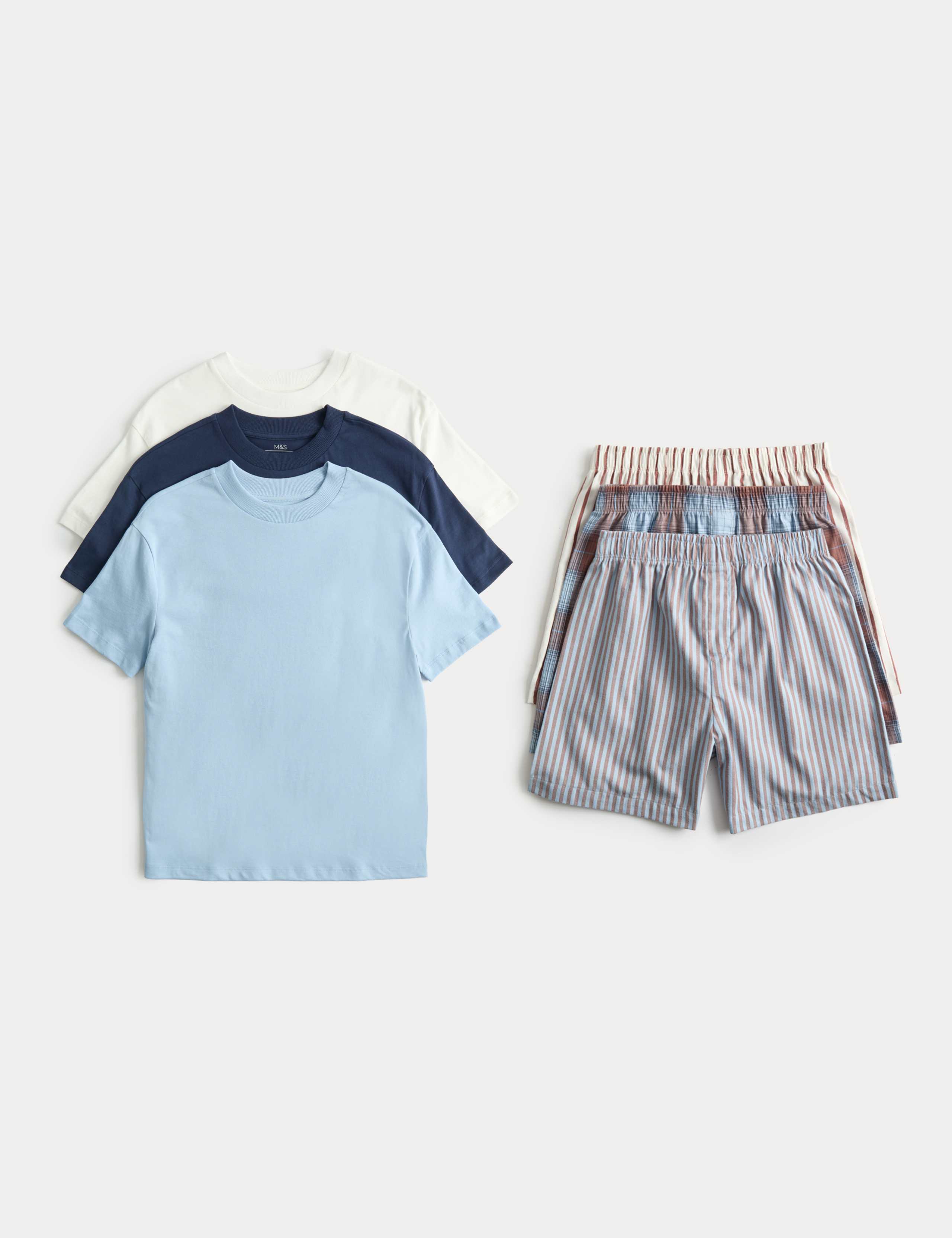 3 Pack Cotton Rich Short Pyjama Set (6-16 Yrs) 1 of 2