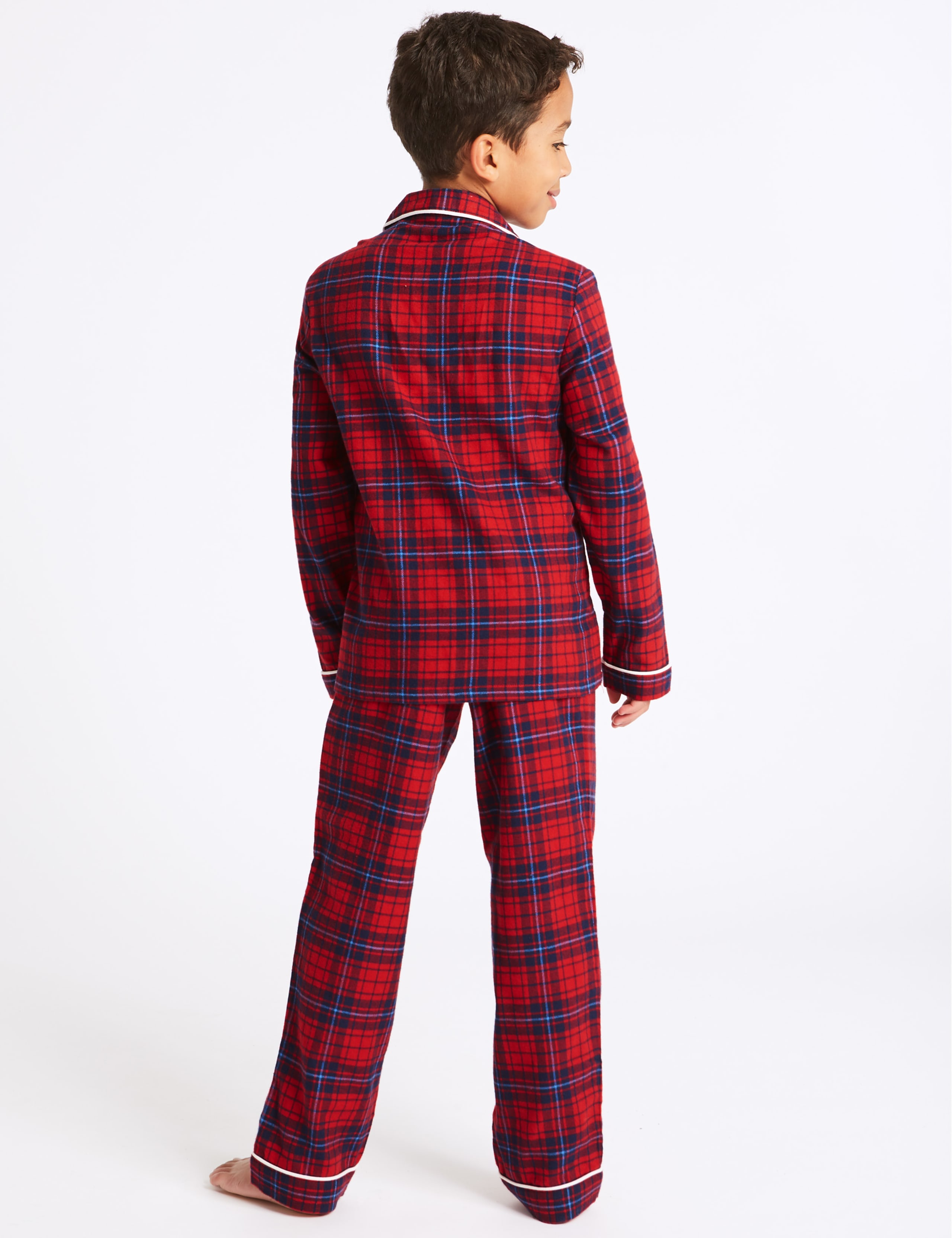 Pure Cotton Checked Pyjamas (1-16 Years) 3 of 7