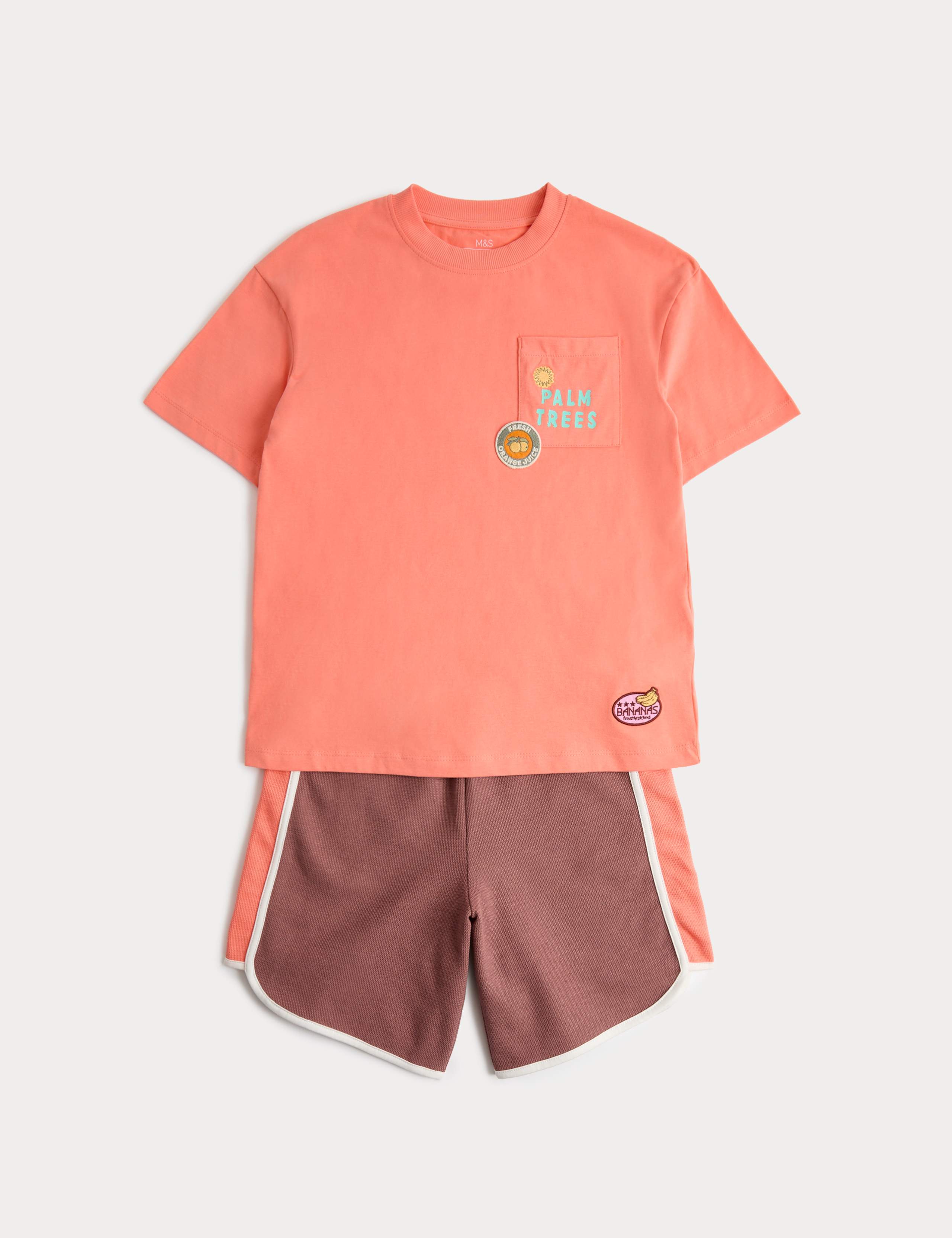 Side Stripe Short Pyjamas (6-16 Yrs) 1 of 3
