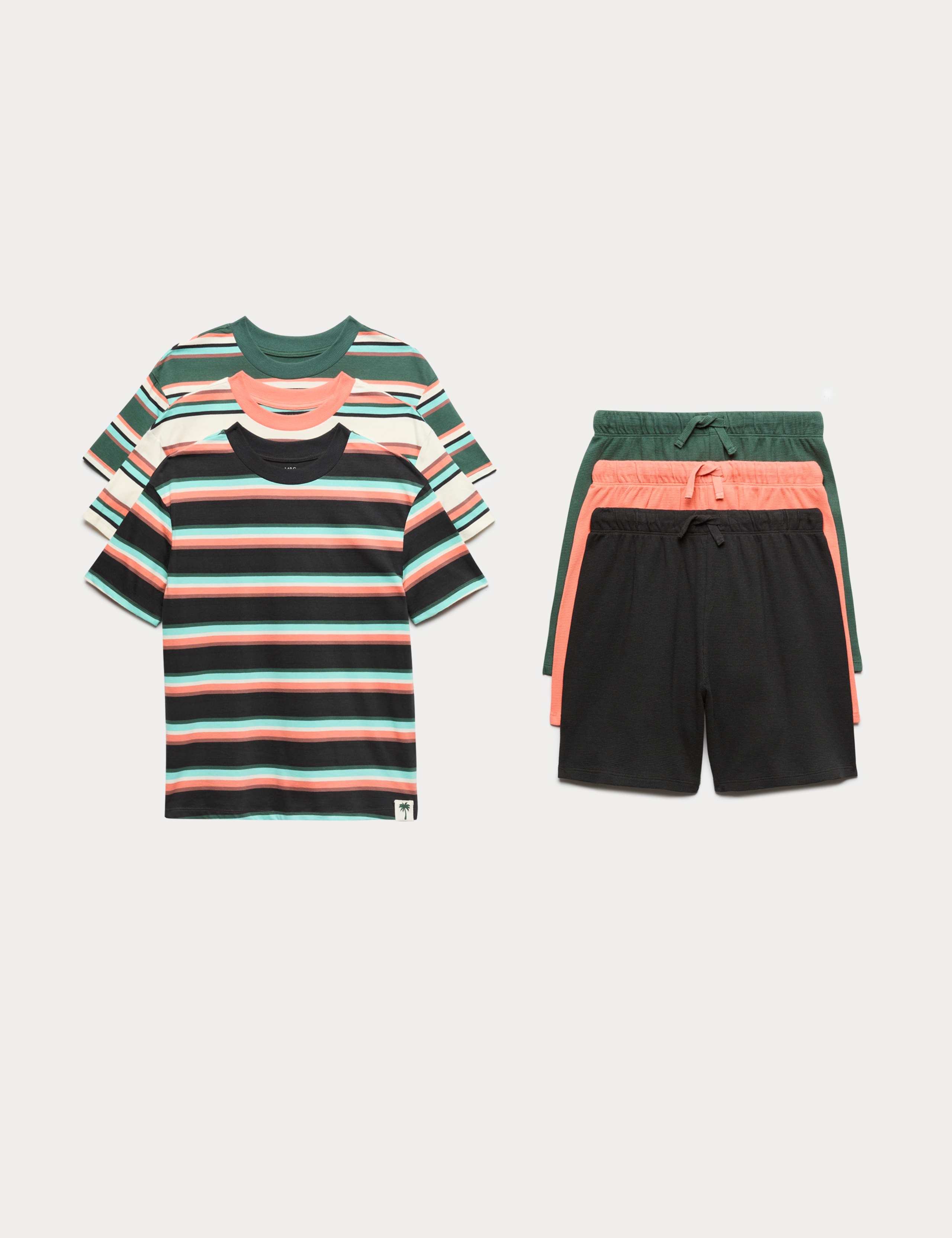 3 Pack Pure Cotton Pyjama Sets (6-16 Yrs) 1 of 1