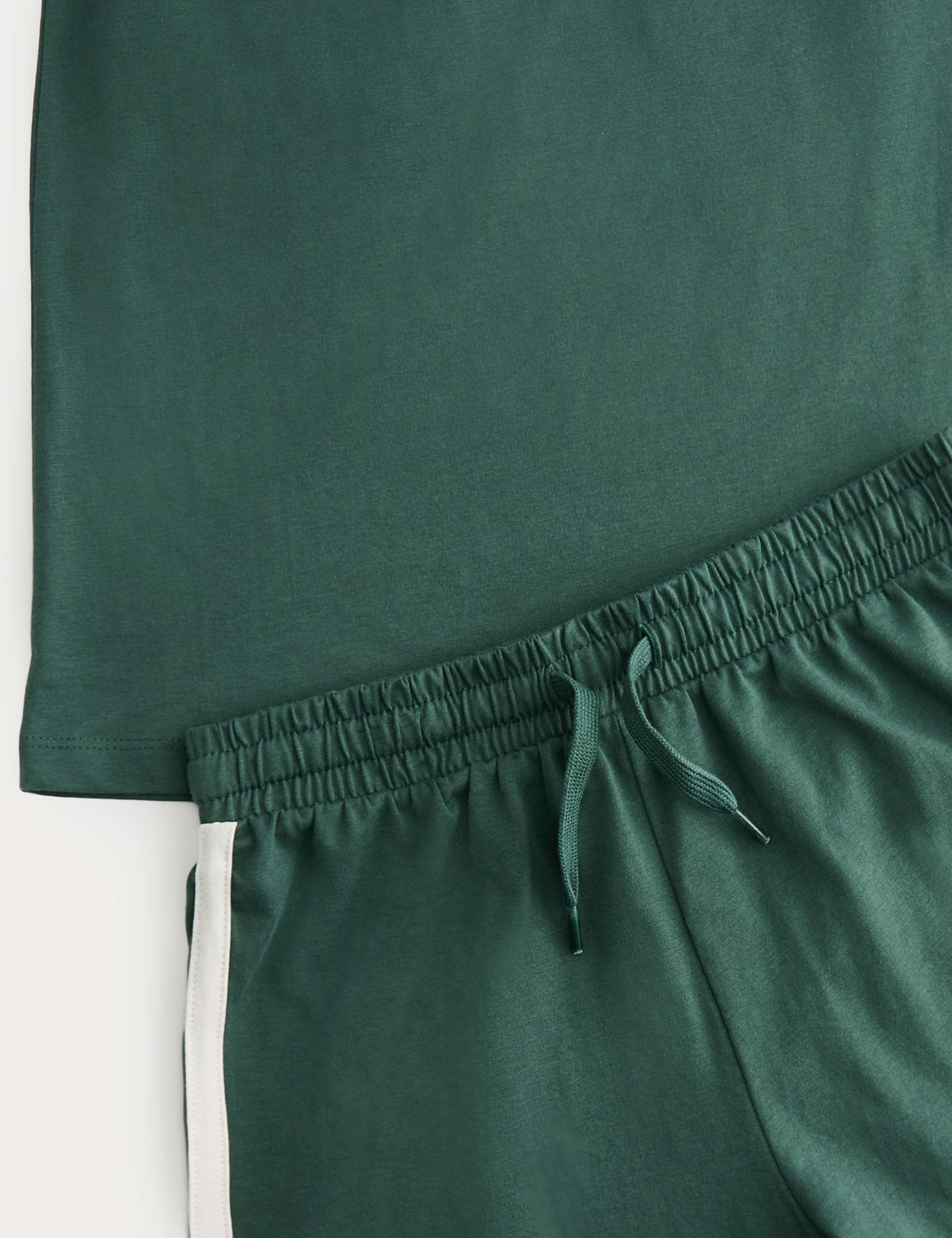 Cotton Rich Green Vest Pyjama Set (6-16 Yrs) 2 of 3