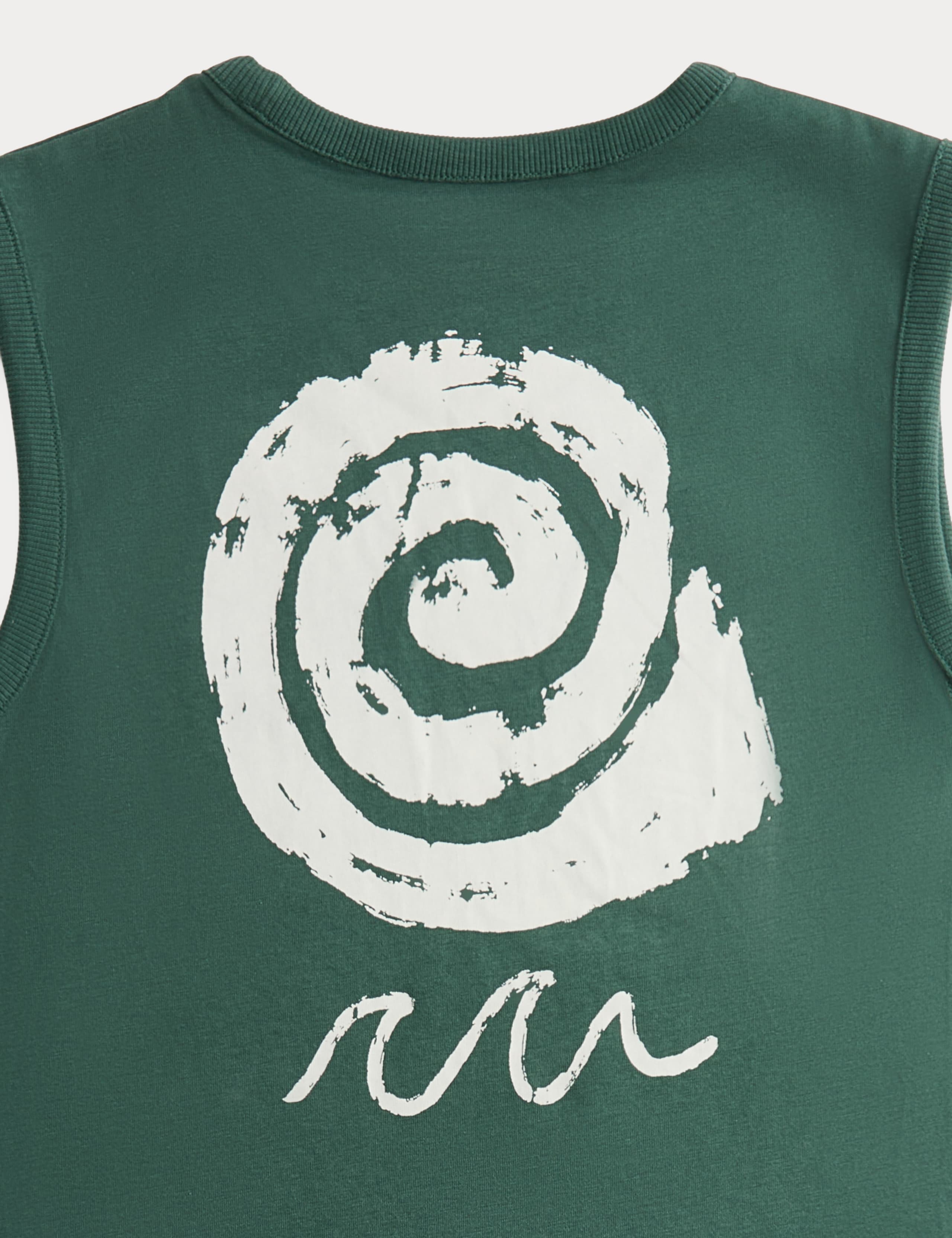 Cotton Rich Green Vest Pyjama Set (6-16 Yrs) 3 of 3