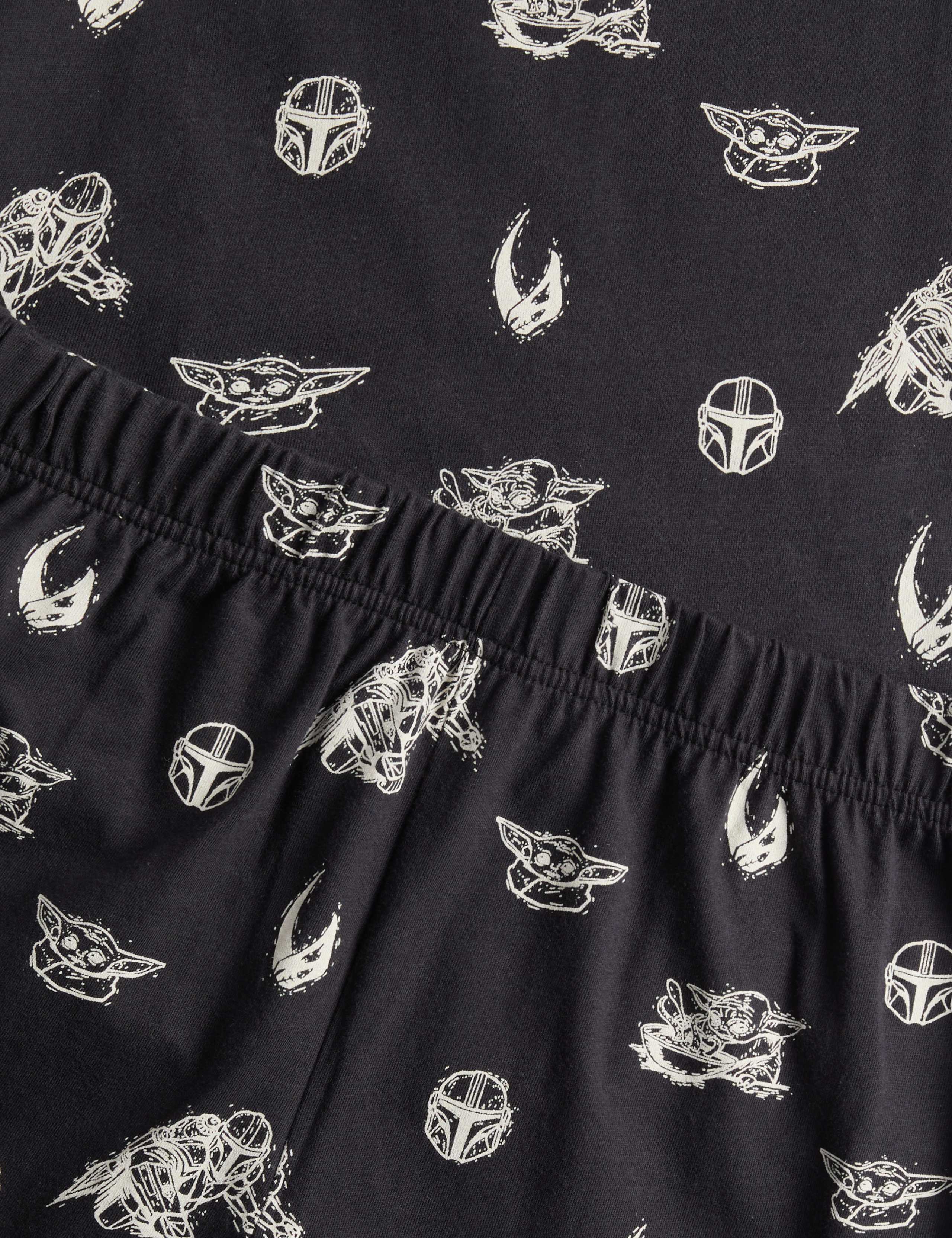 Kids’ Pure Cotton Disney Mandalorian™ Short Pyjamas (6-16 Yrs) 2 of 2