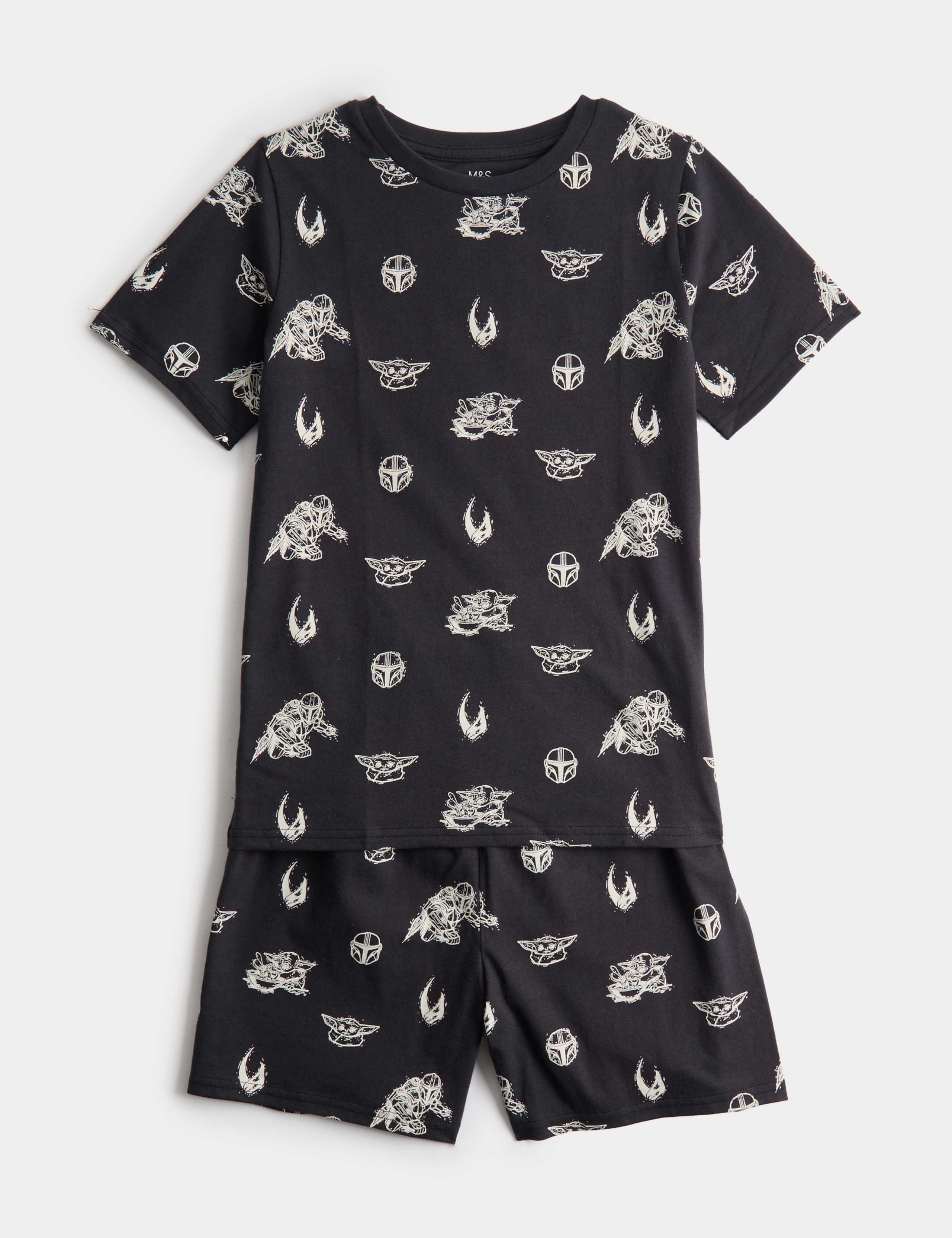 Kids’ Pure Cotton Disney Mandalorian™ Short Pyjamas (6-16 Yrs) 1 of 2