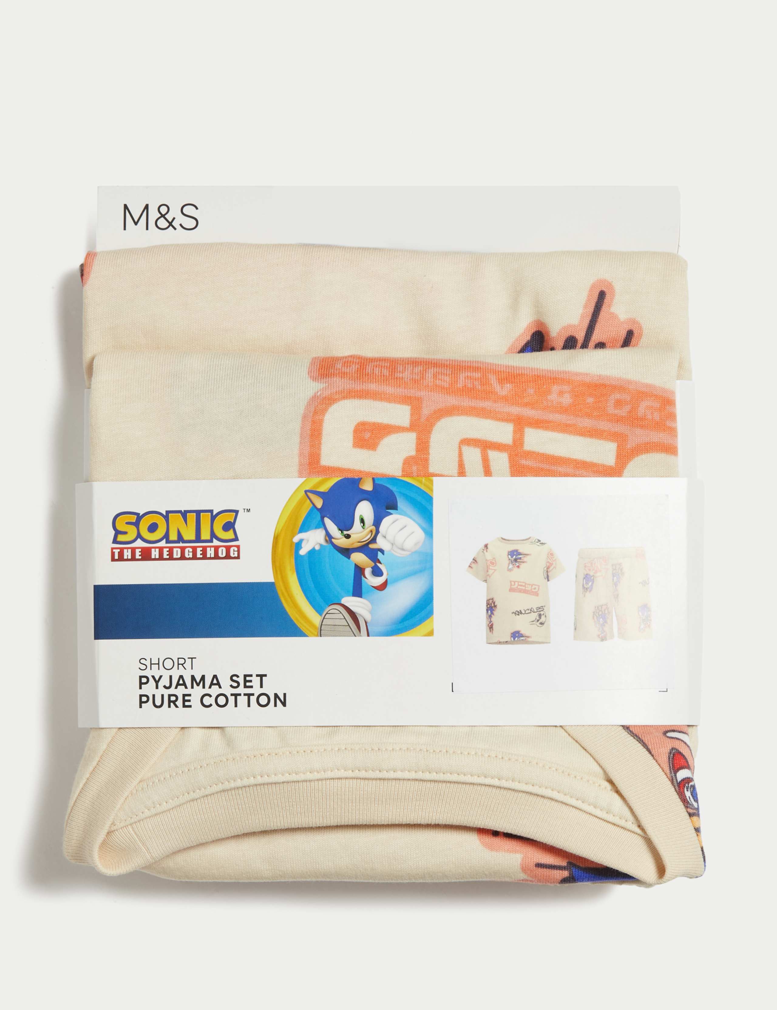 Pure Cotton Sonic the Hedgehog™ Pyjamas (3-14 Yrs) 3 of 3