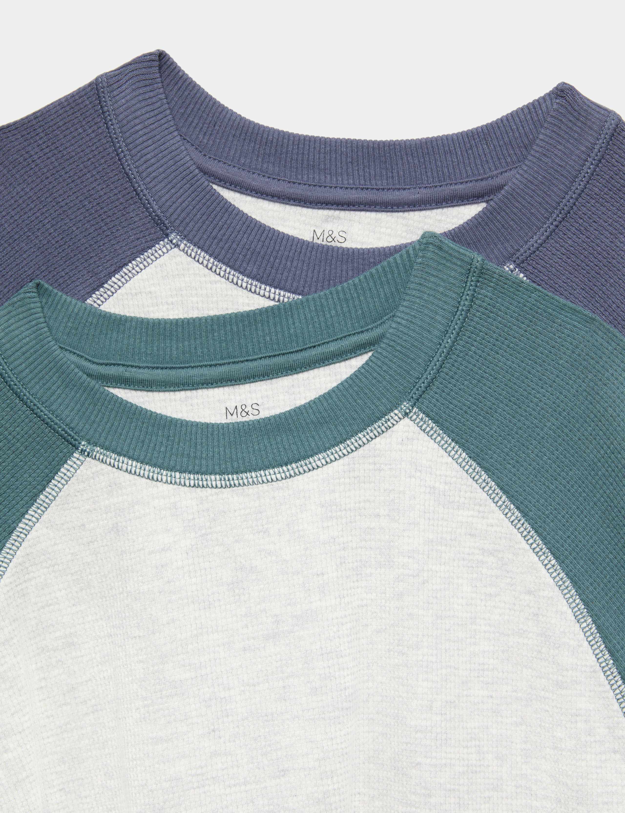 2 Pack Raglan Jersey Pyjama Sets (6-16 Yrs) 2 of 3
