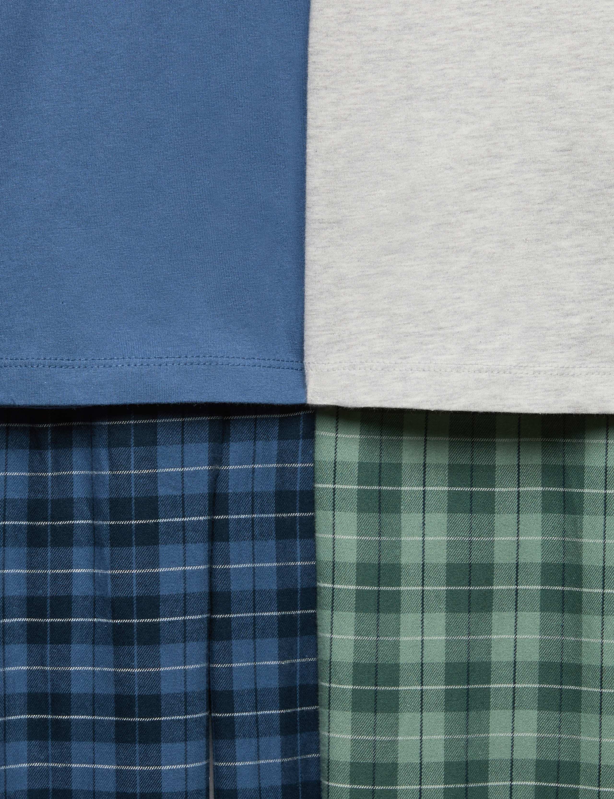 Kids' 2 Pack Checked Woven Pyjama Sets (6-16 Yrs) 2 of 3