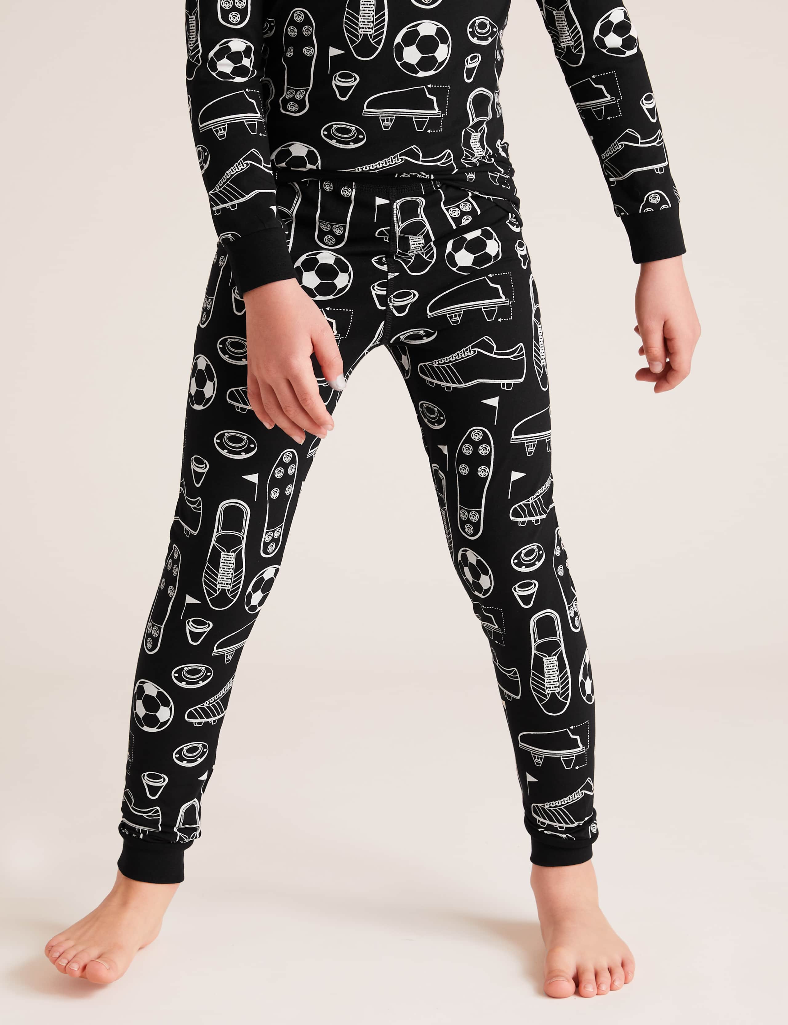 Cotton Football Pyjama Set (7-16 Yrs) 4 of 4