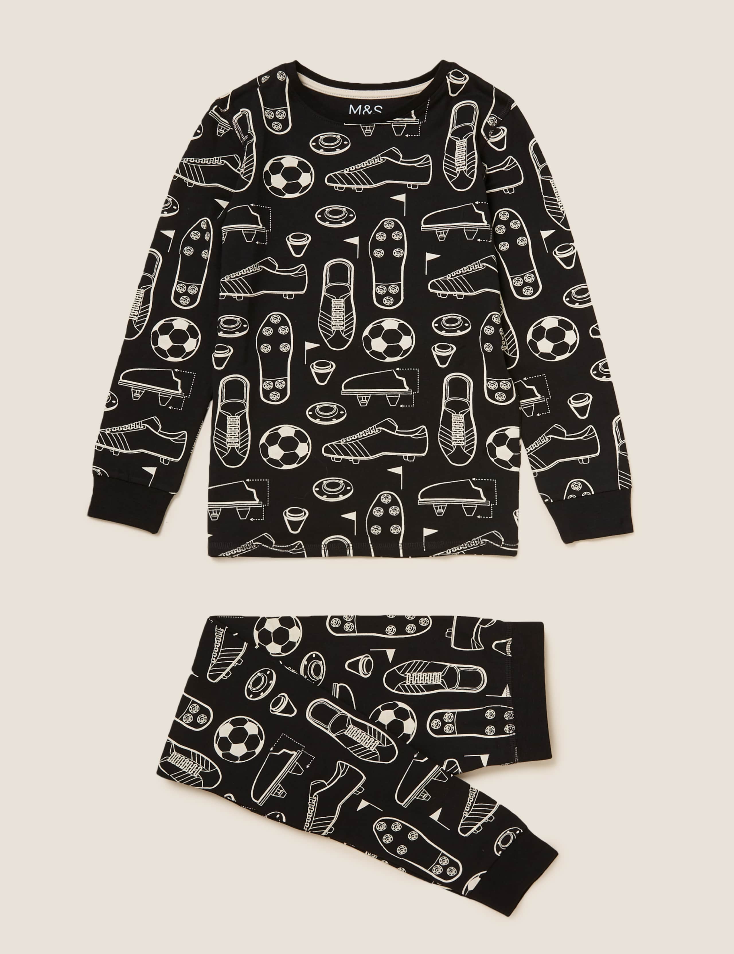 Cotton Football Pyjama Set (7-16 Yrs) 2 of 4