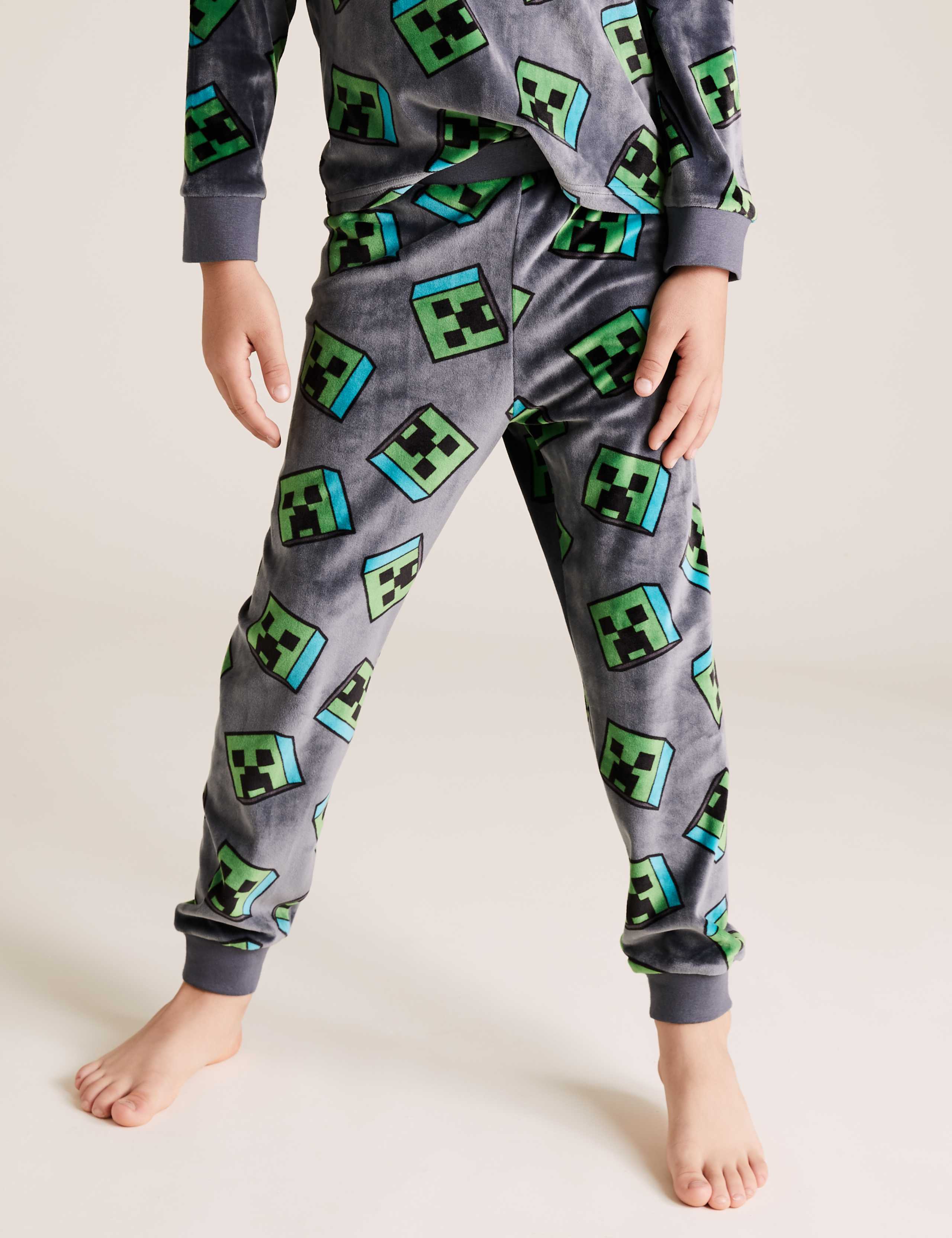 Velour Minecraft™ Pyjama Set (3-16 Yrs) 4 of 4