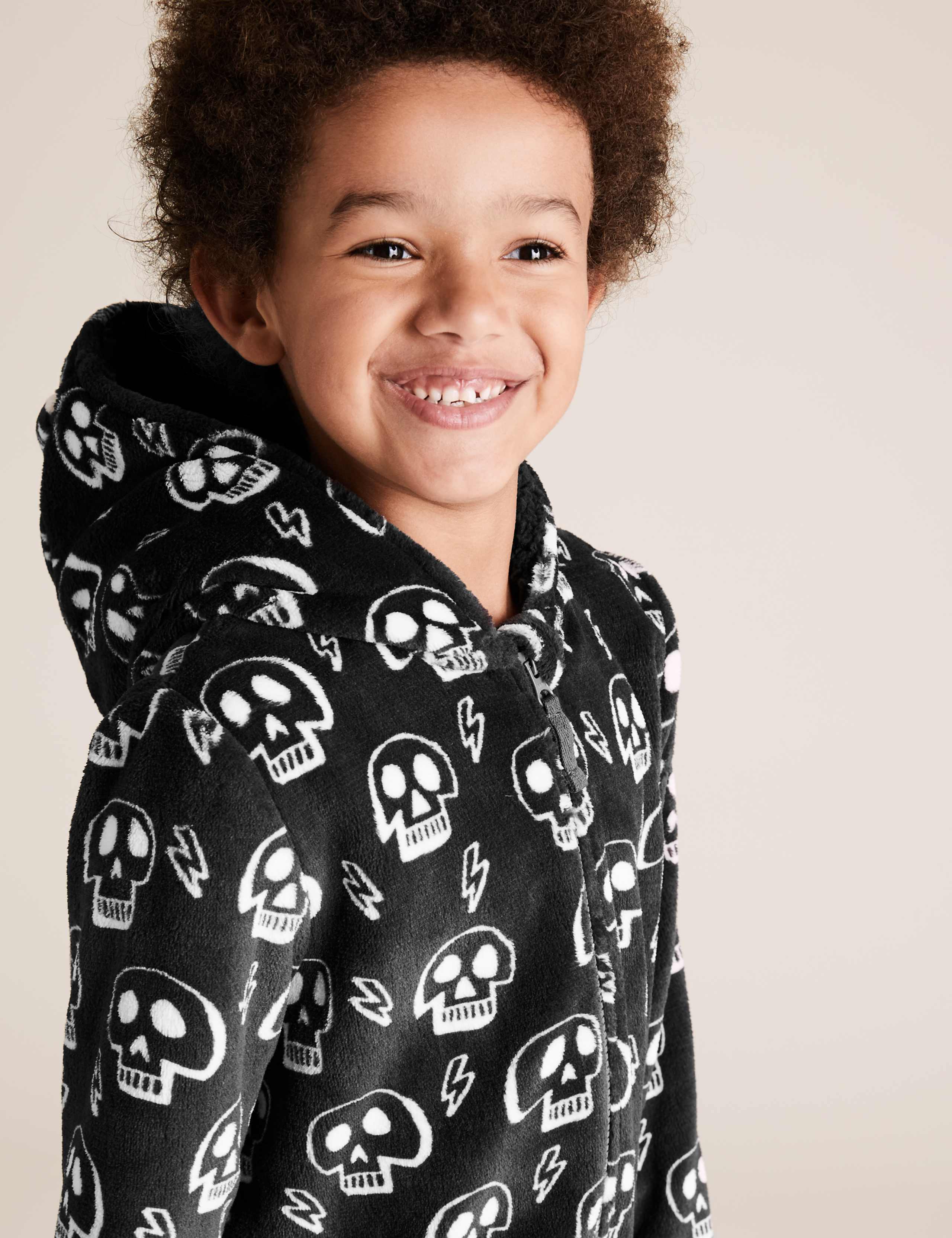 Fleece Skull Print Onesie (6-16 Yrs) 3 of 4