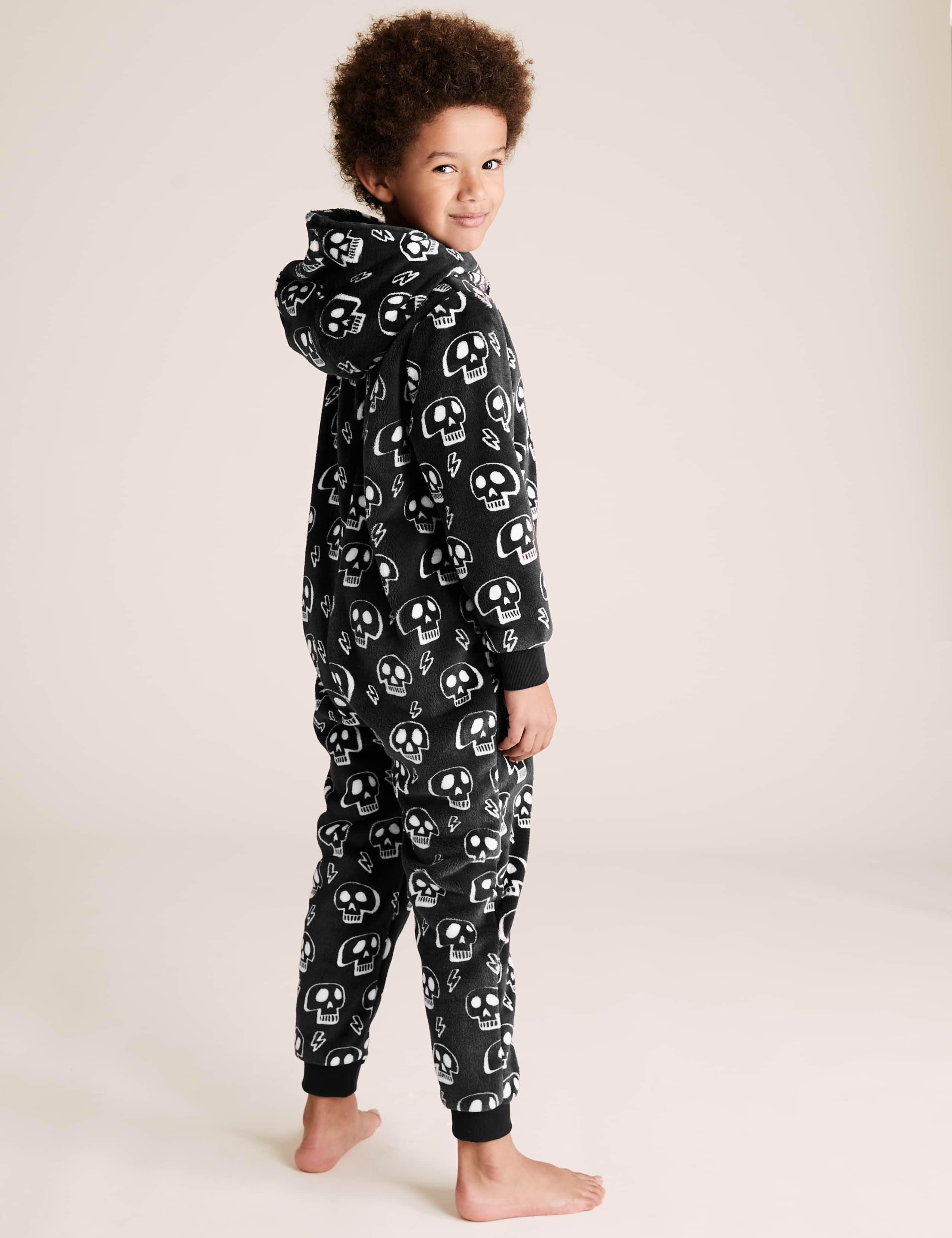 Fleece Skull Print Onesie (6-16 Yrs) 4 of 4