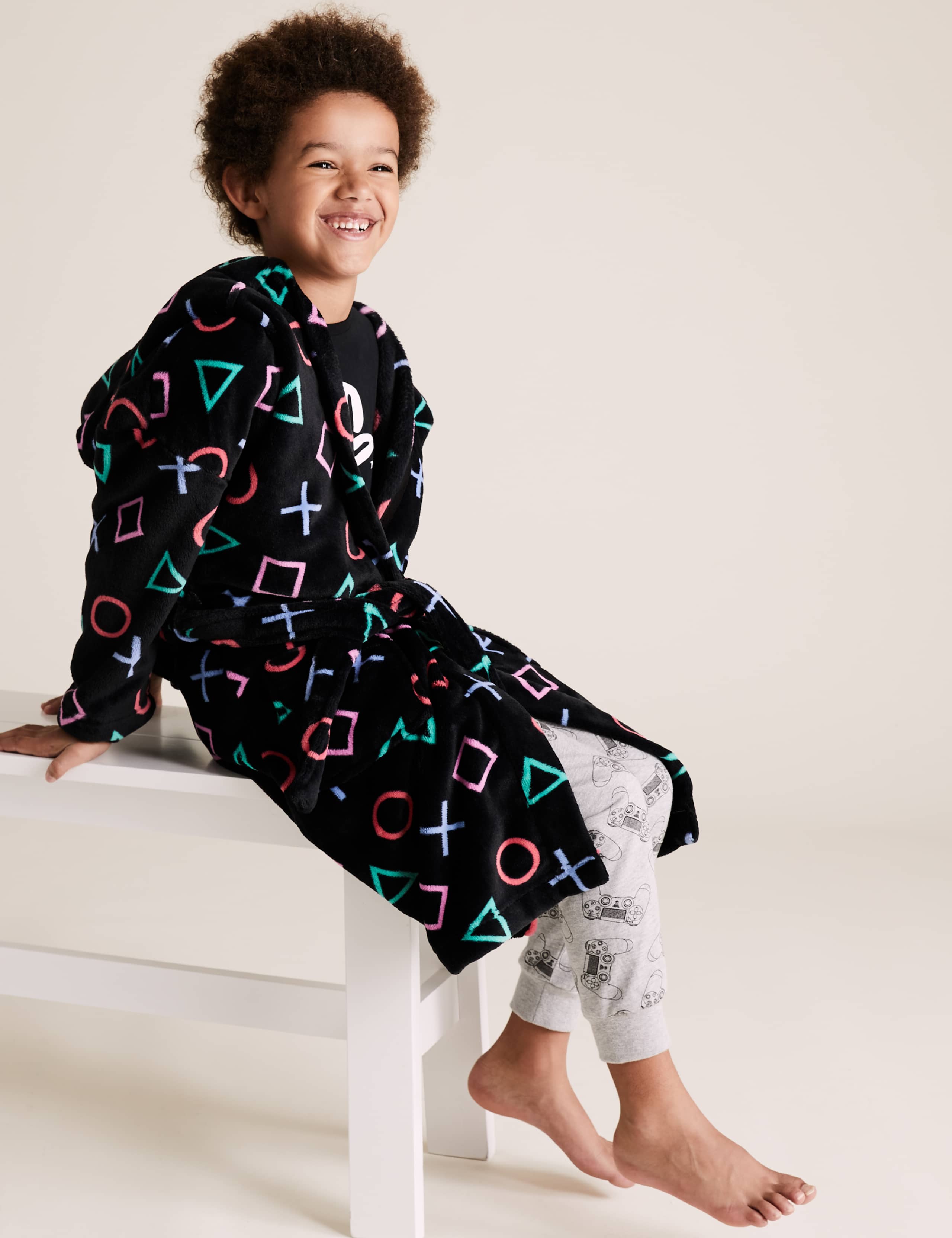 Fleece PlayStation™ Dressing Gown (6-16 Yrs) 1 of 8