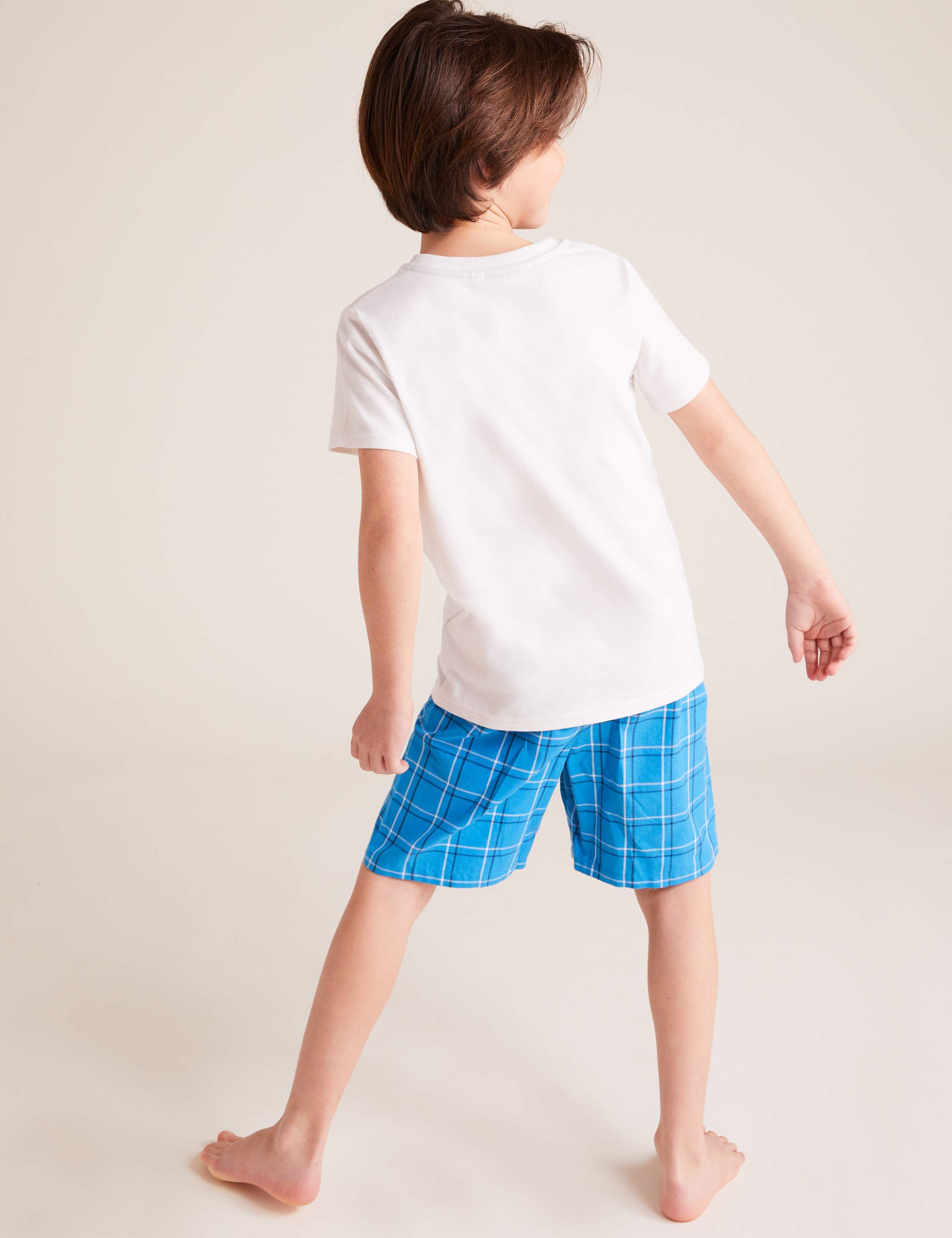 2pk Pure Cotton Short Pyjama Set (6-16 Yrs) 4 of 5