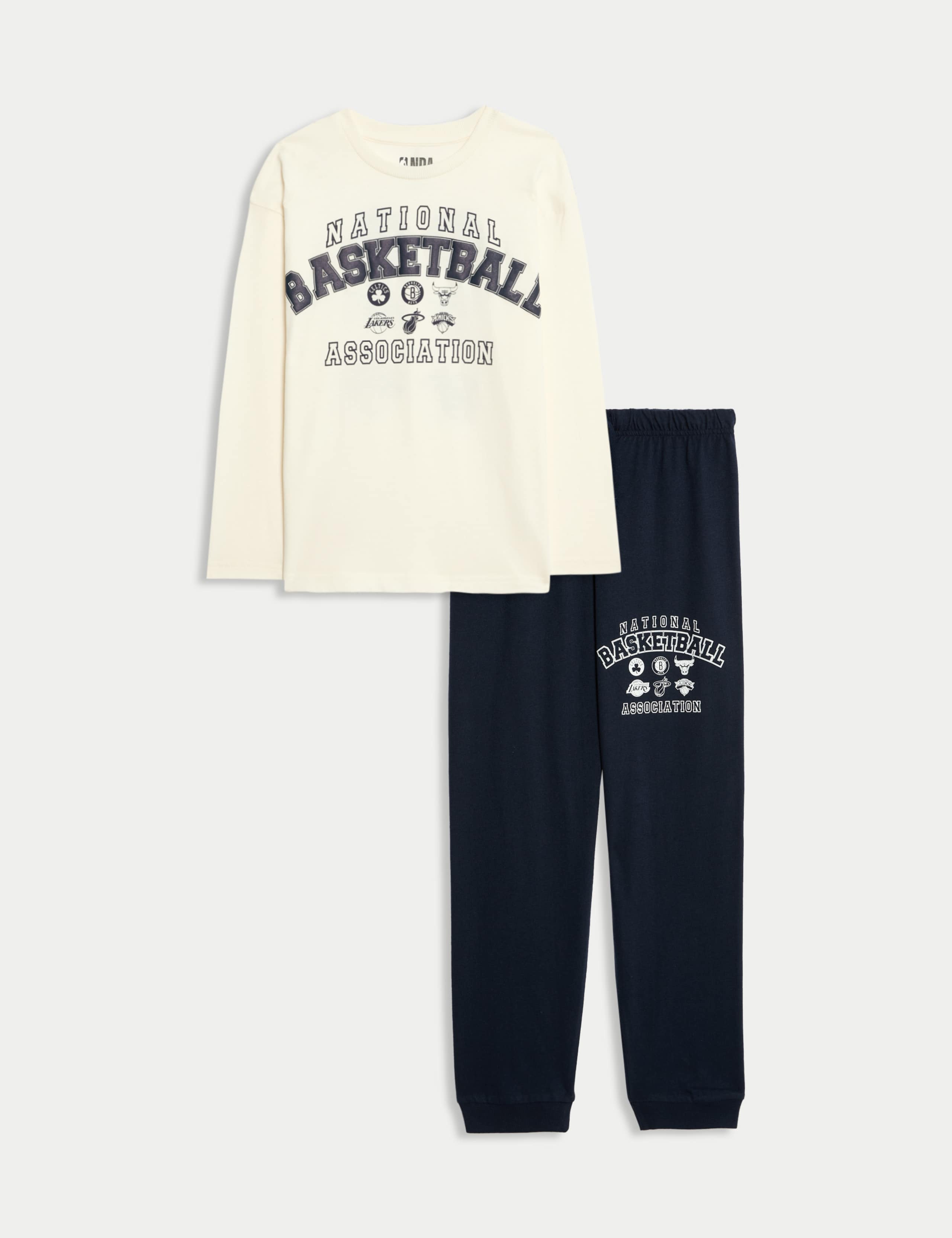Pure Cotton NBA™ Basketball Logo Pyjamas (6-16 Yrs) 1 of 2