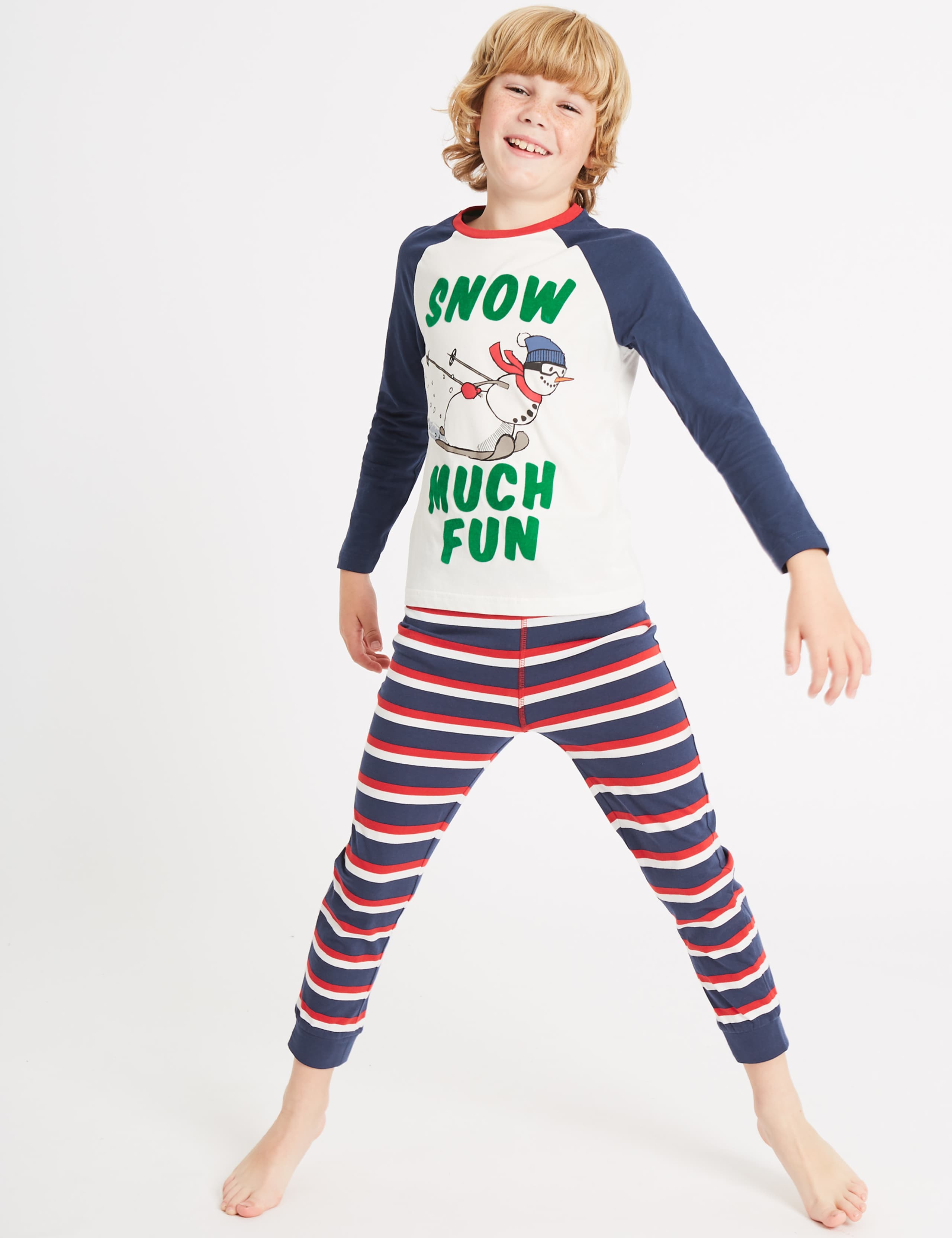 2 Pack Printed Pyjamas (3-16 Years) 4 of 8