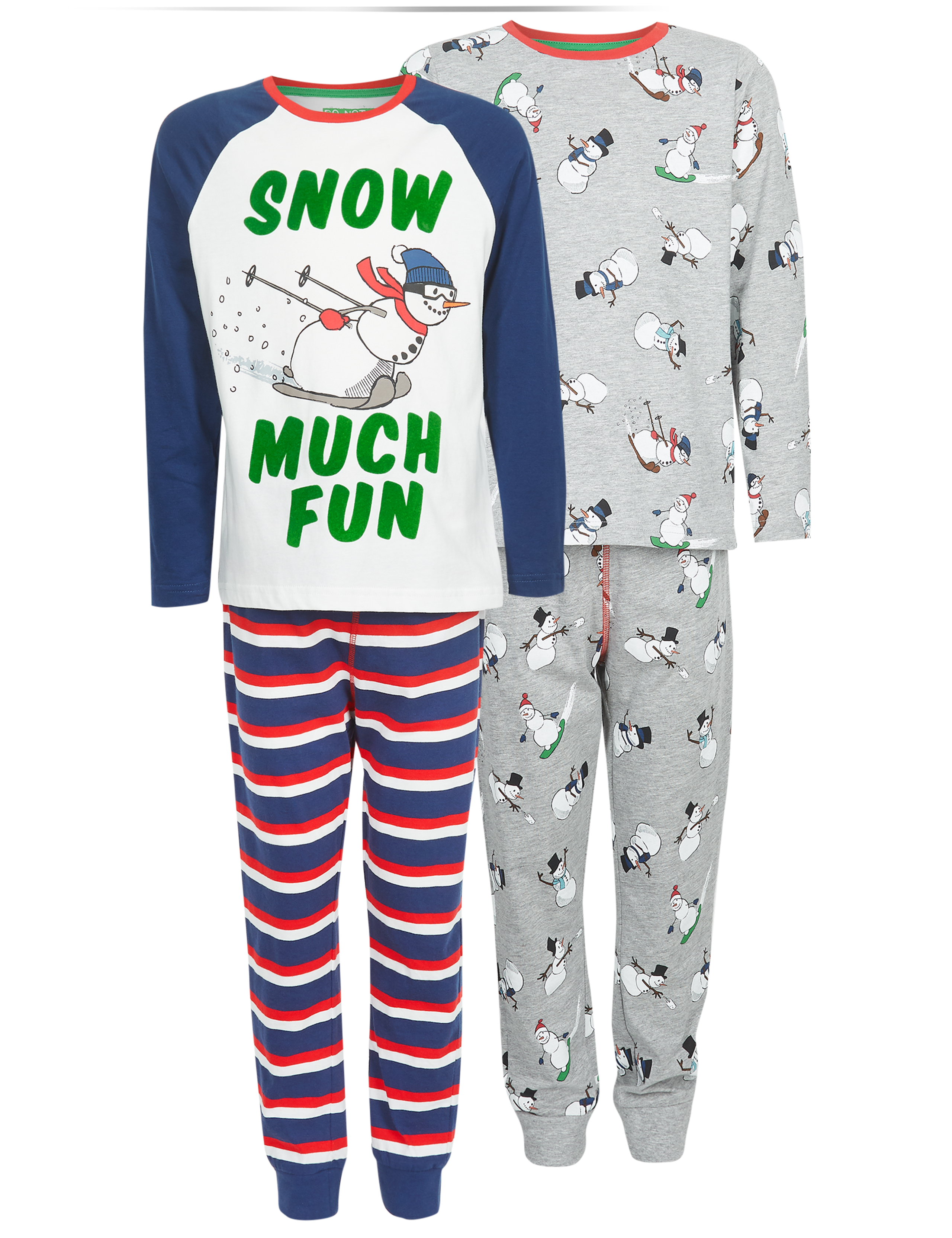2 Pack Printed Pyjamas (3-16 Years) 7 of 8