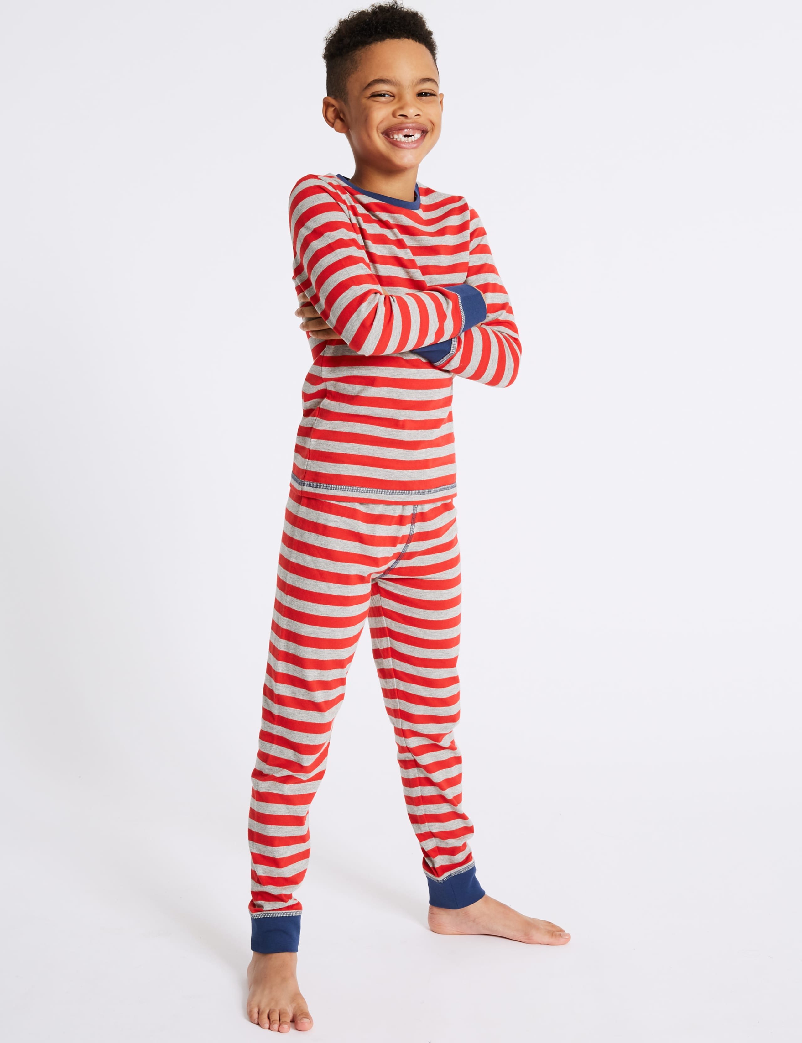 3 Pack Cotton Pyjamas (3-16 Years) 5 of 9