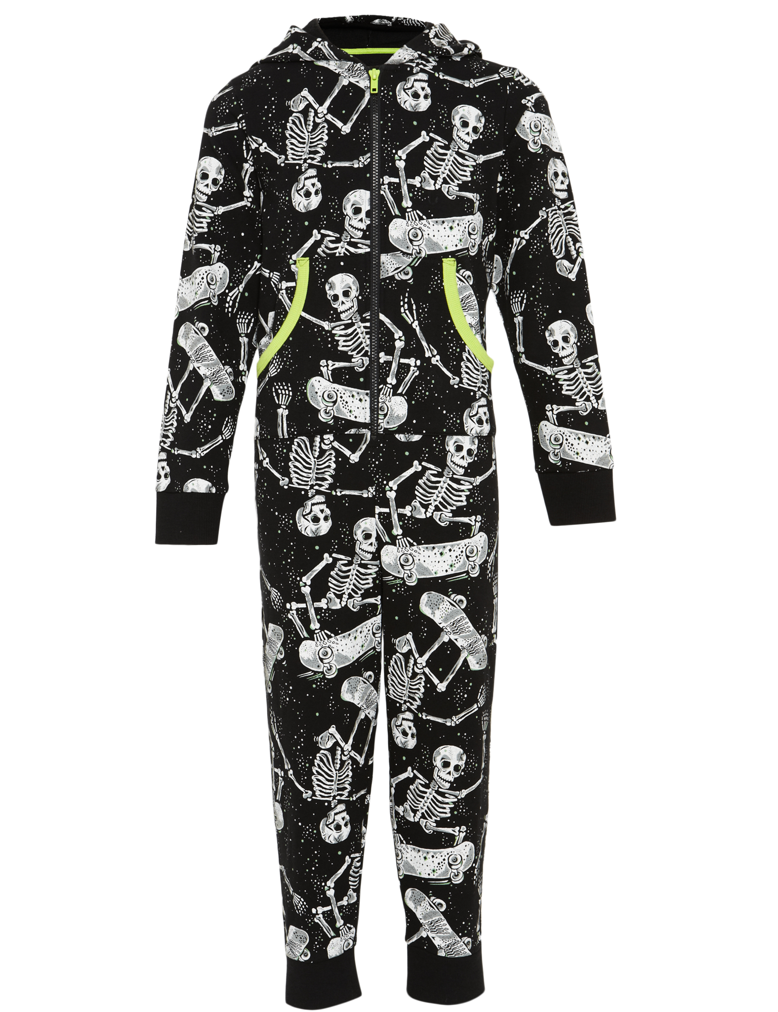 Hooded Skeleton Print Sweat All-in-One 2 of 5