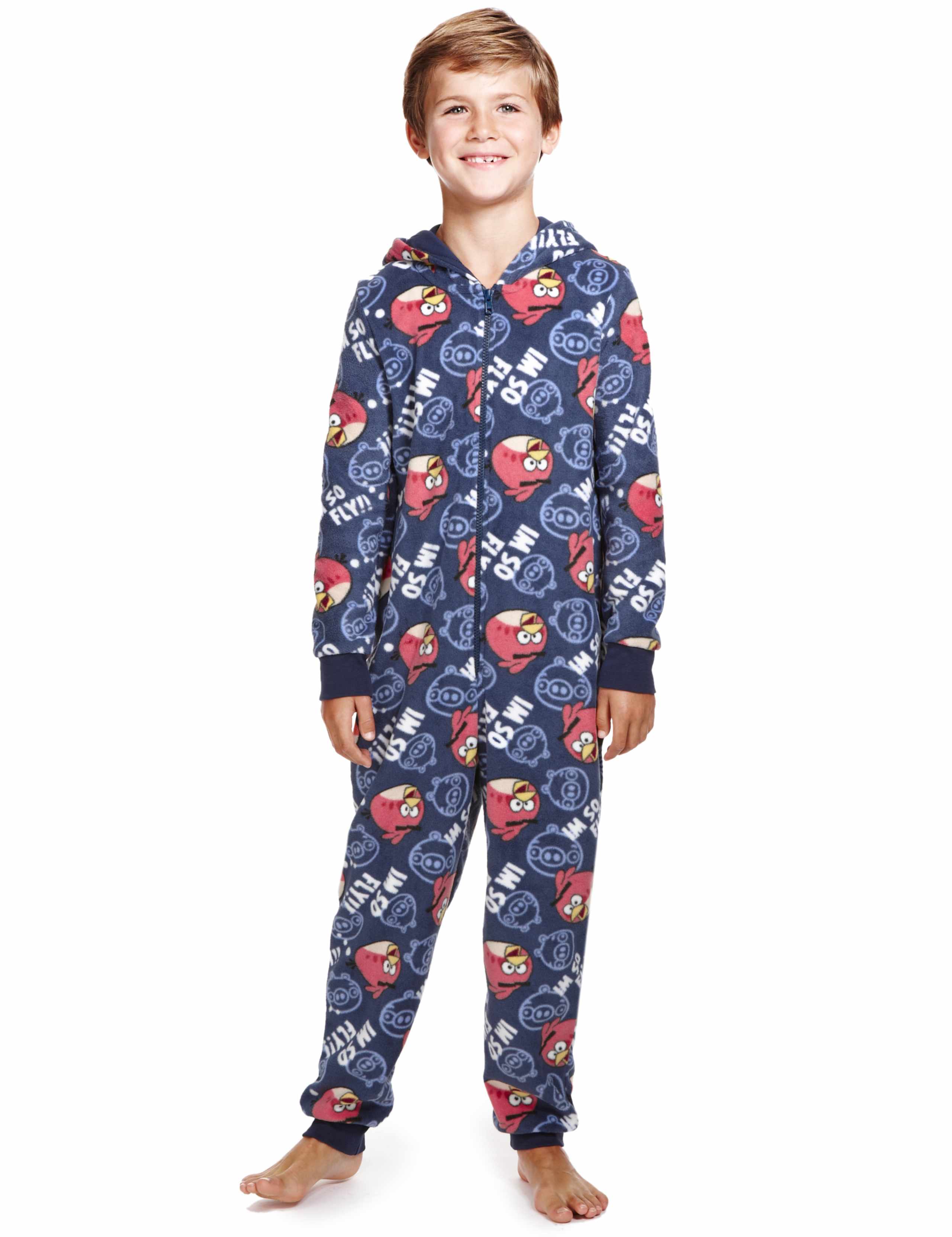 Angry Birds™ Hooded Fleece All-in-One with StayNEW™ 1 of 5