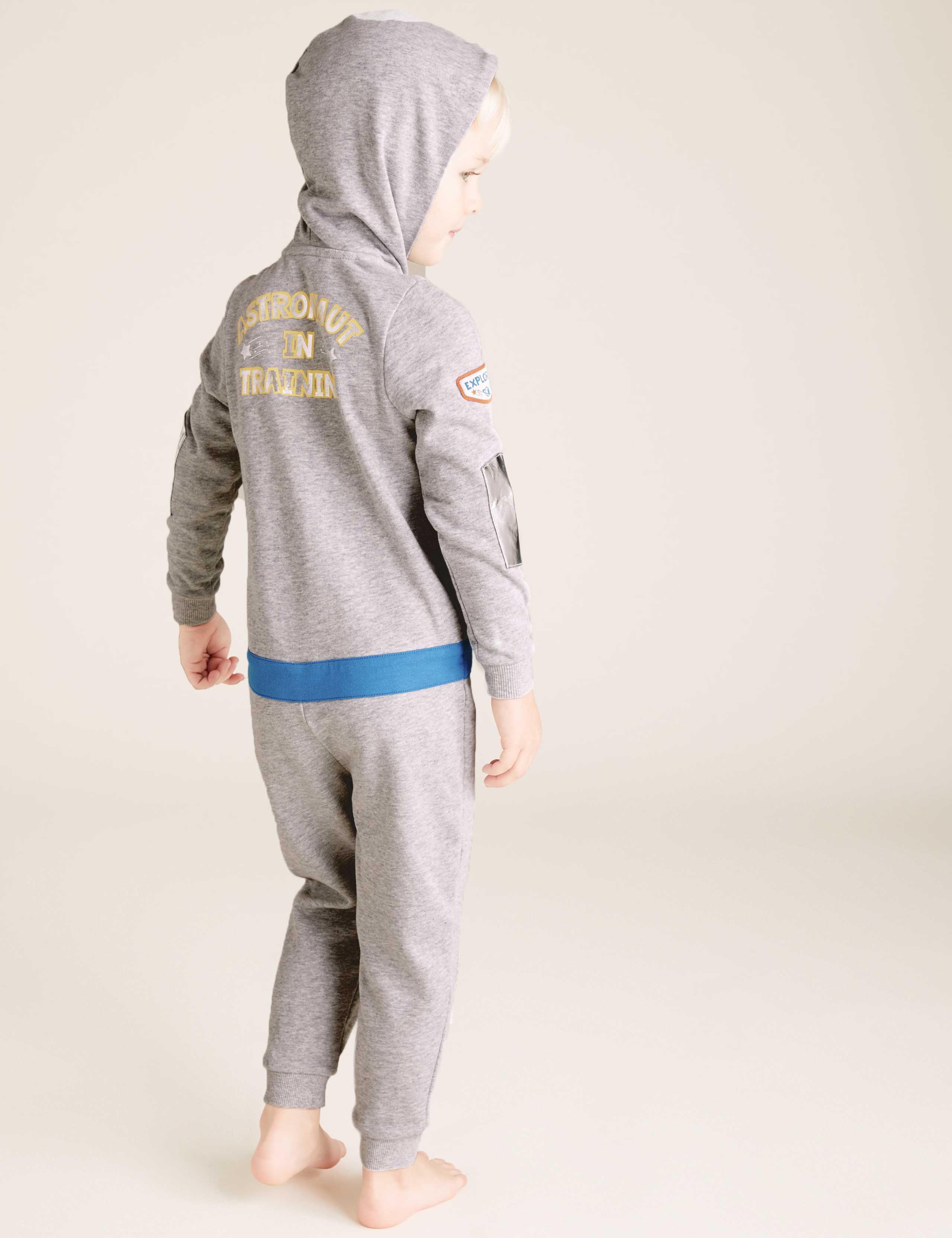 Pure Cotton Hooded Astronaut Onesie (1-7 Yrs) 4 of 4