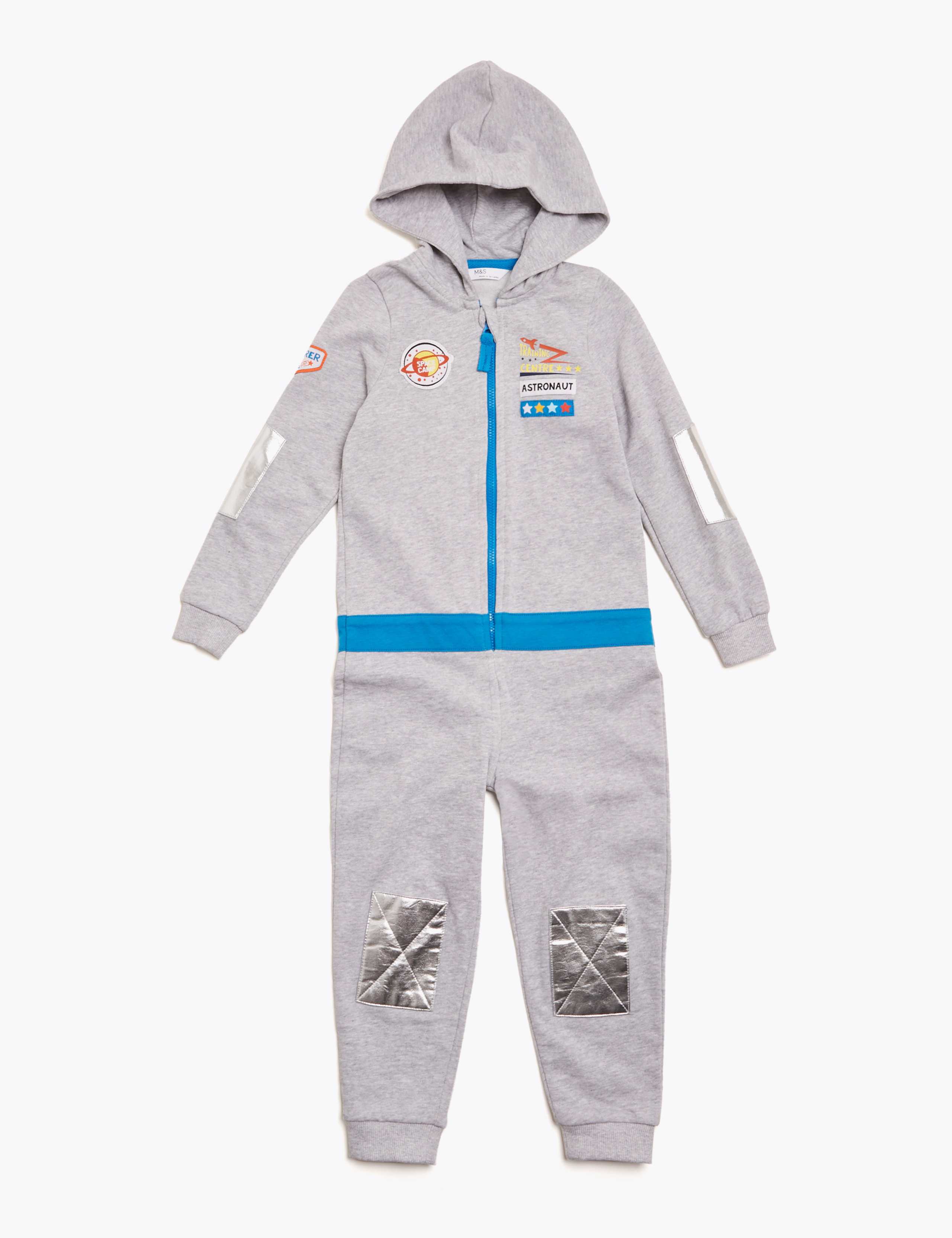 Pure Cotton Hooded Astronaut Onesie (1-7 Yrs) 2 of 4