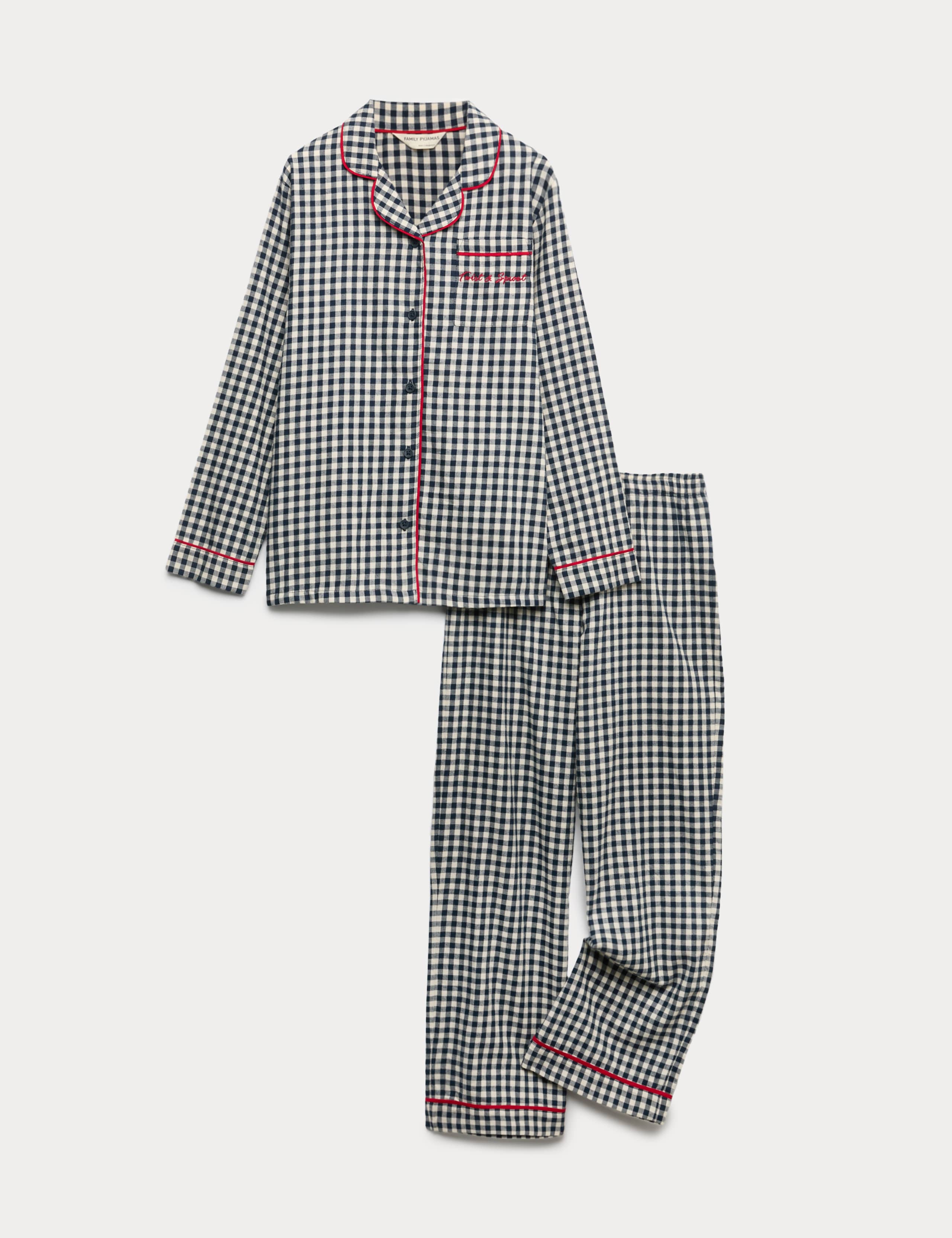 Pure Cotton Family Christmas Gingham Pyjamas (1-16 Yrs) 2 of 6