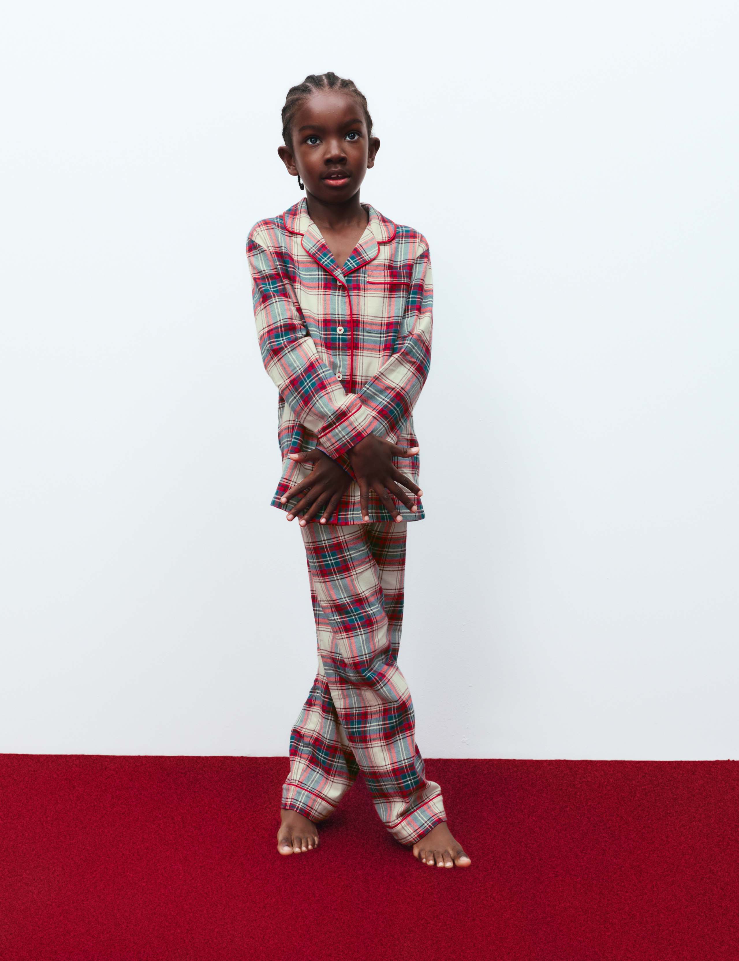 Pure Cotton Family Christmas Checked Pyjamas (1-16 Yrs) 3 of 6