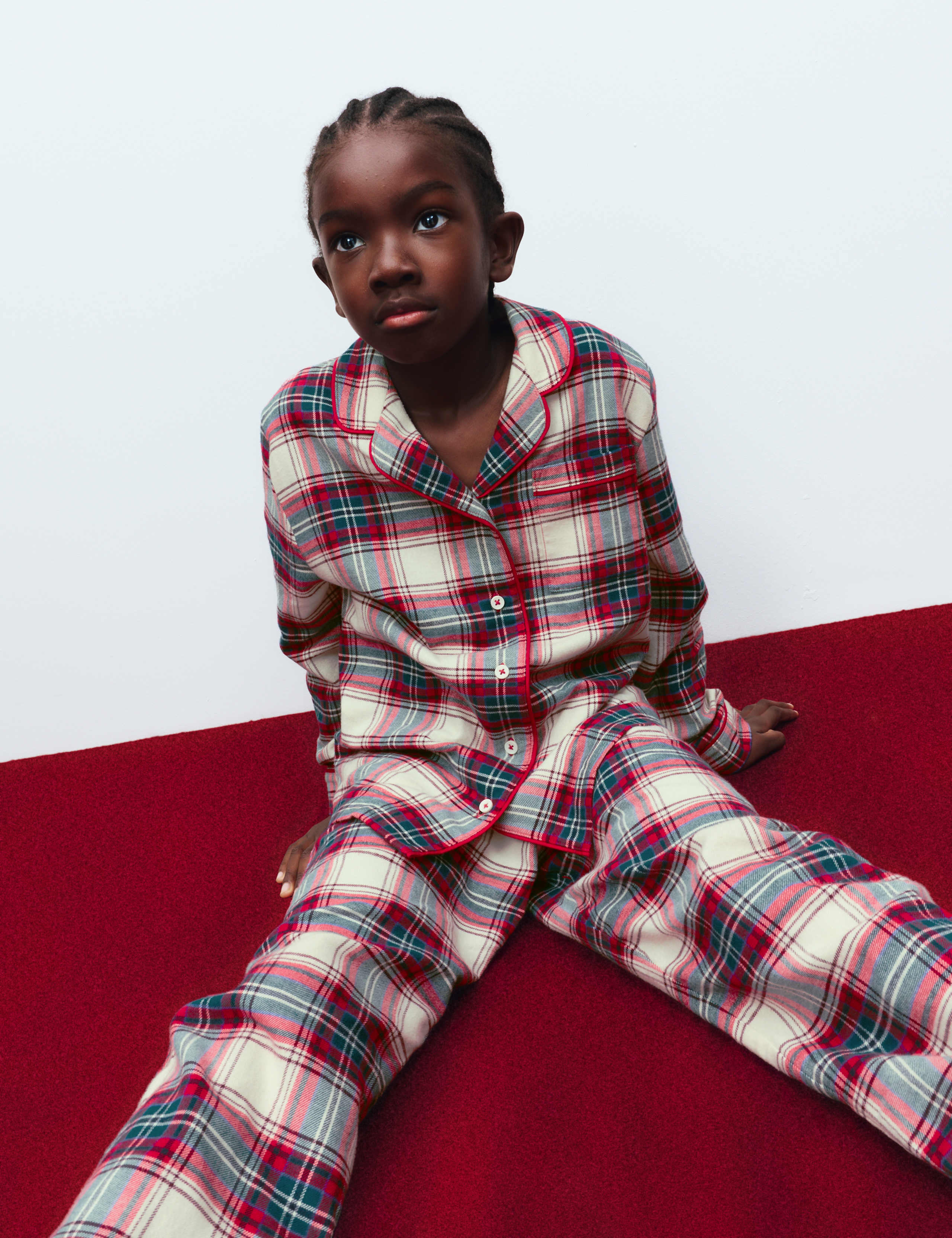 Pure Cotton Family Christmas Checked Pyjamas (1-16 Yrs) 5 of 6