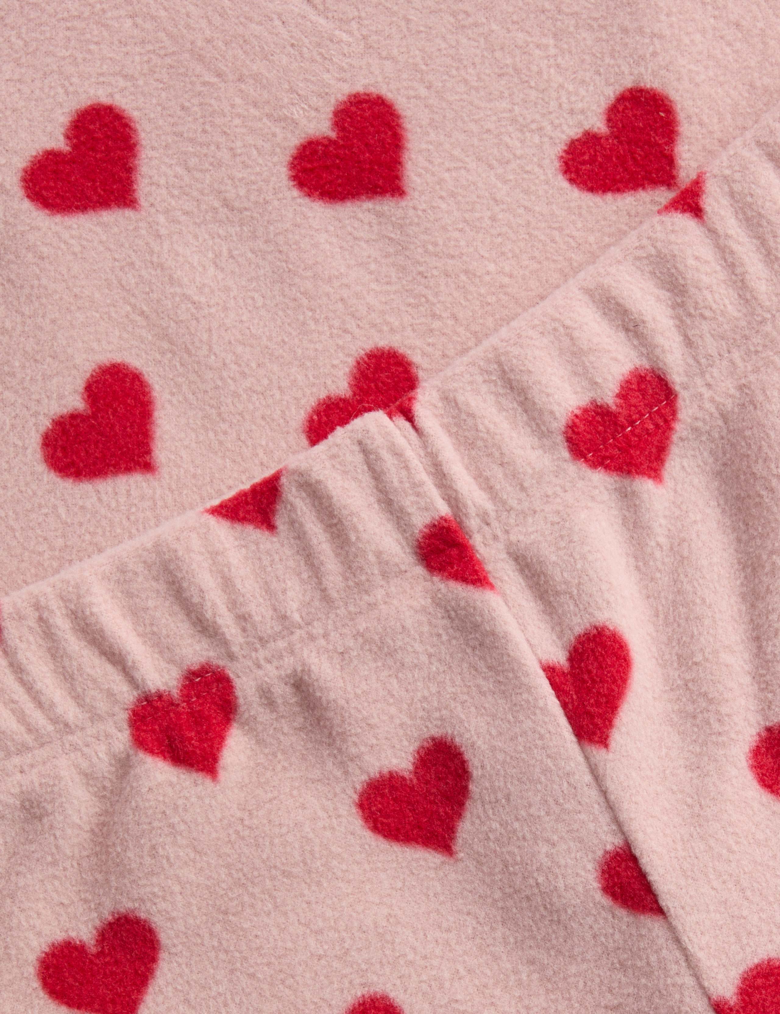 Fleece Heart Print Pyjamas (1-16 Yrs) 3 of 3